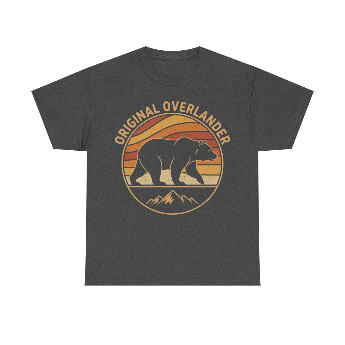 Original Overlander Retro Bear T-Shirt | 1970s Vintage Sunset Adventure Tee