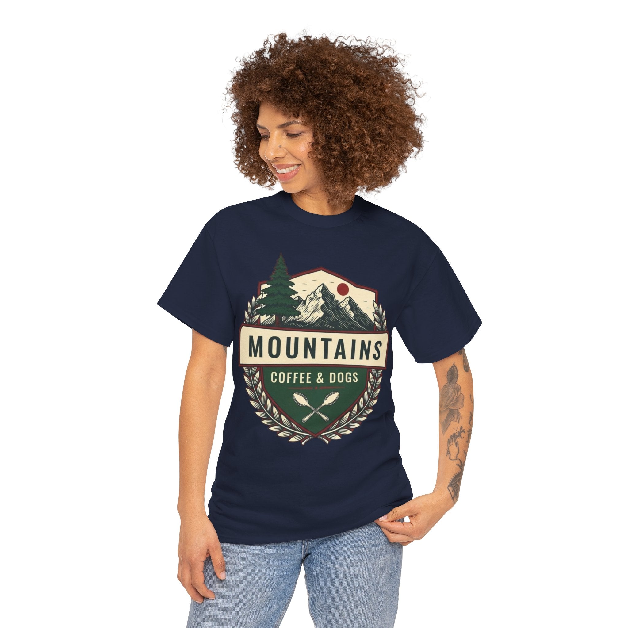 Mountains, Coffee & Dogs Tee