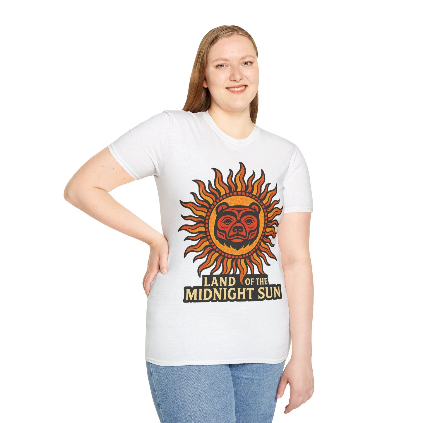 Land of the Midnight Sun Tribal Bear T-Shirt