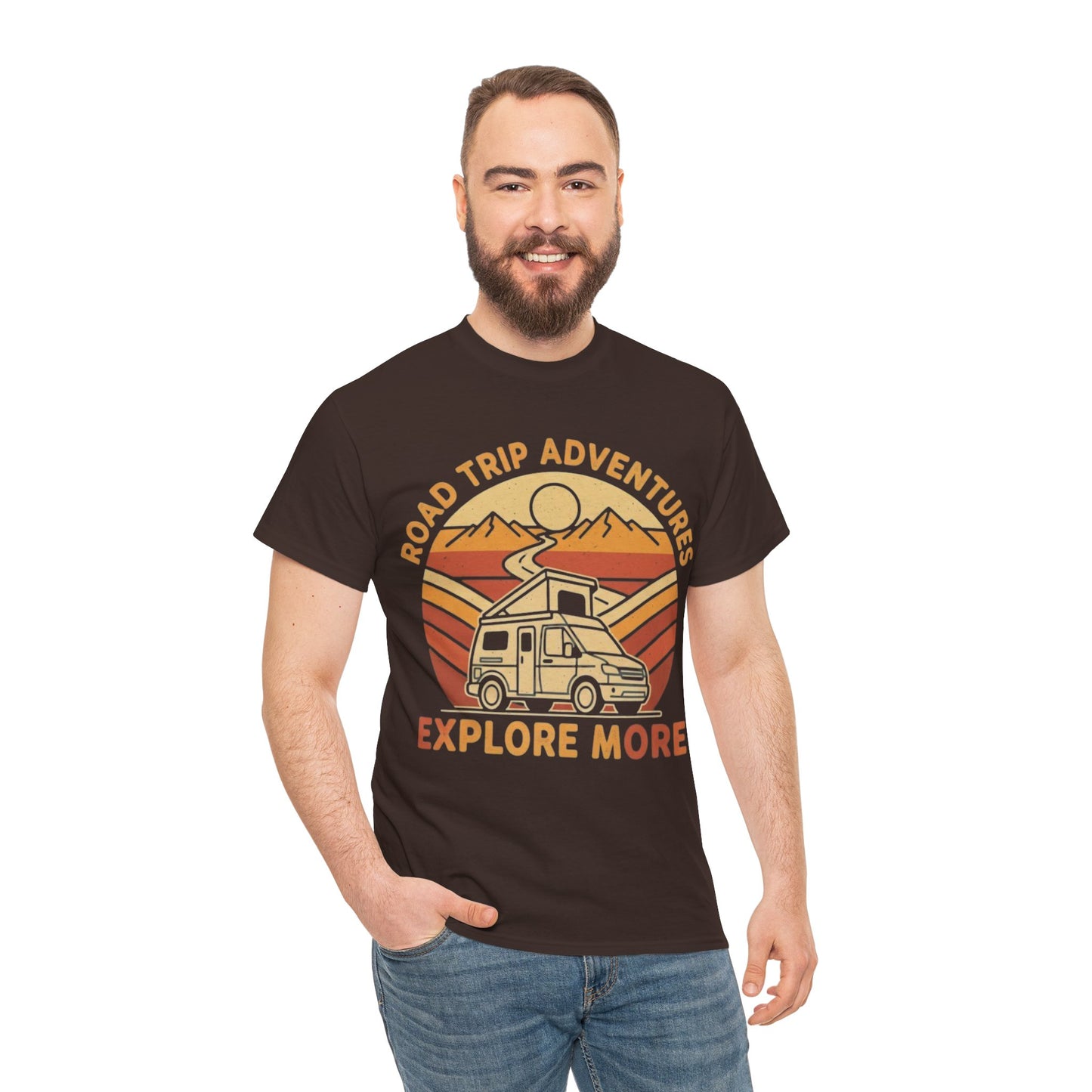 Road Trip Adventures – Explore More Retro Camper Tee