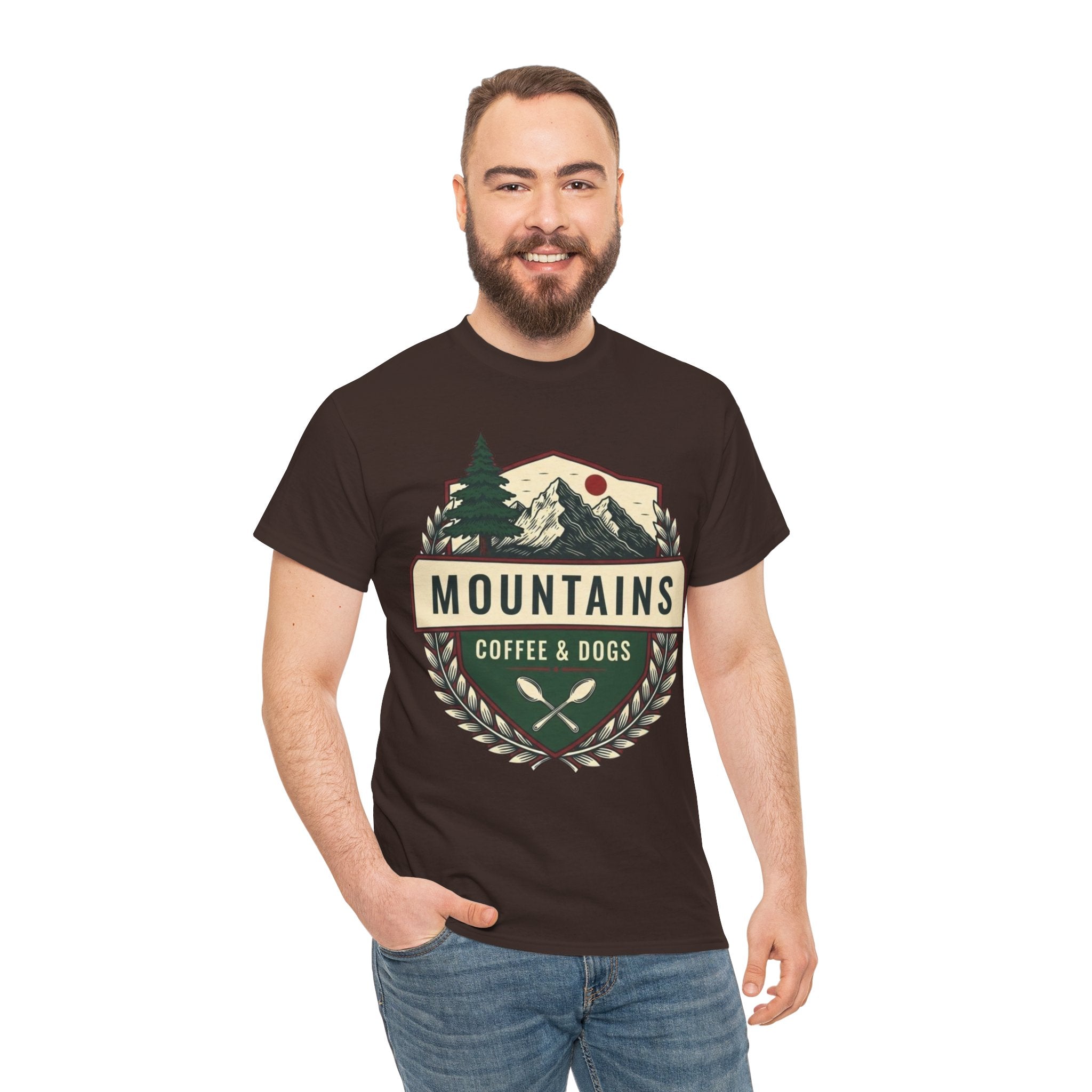 Mountains, Coffee & Dogs Tee