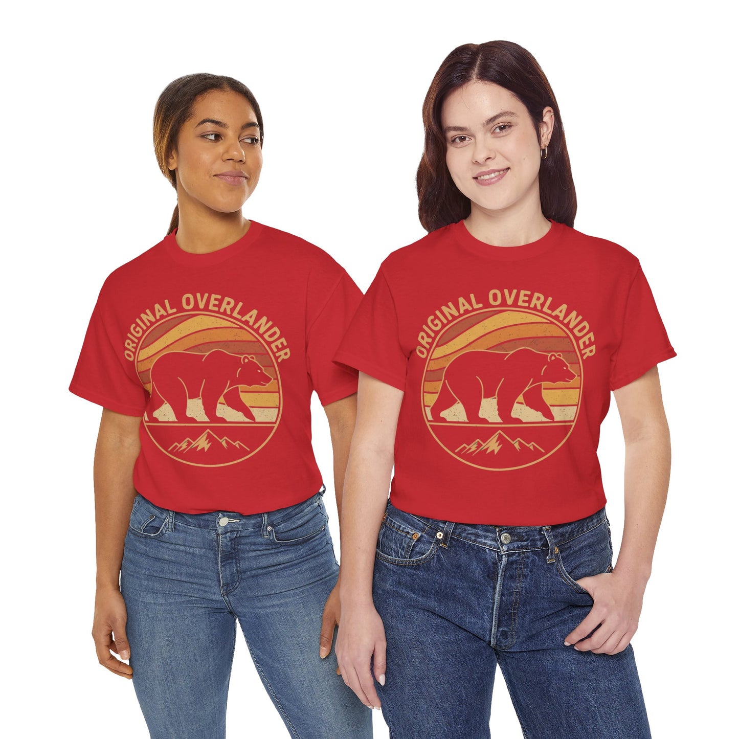 Original Overlander Retro Bear T-Shirt | 1970s Vintage Sunset Adventure Tee