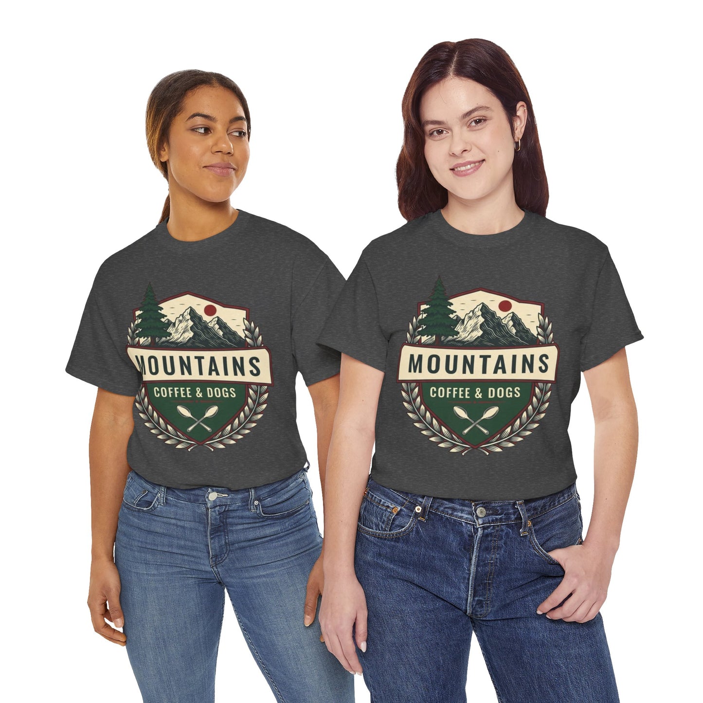 Mountains, Coffee & Dogs Tee