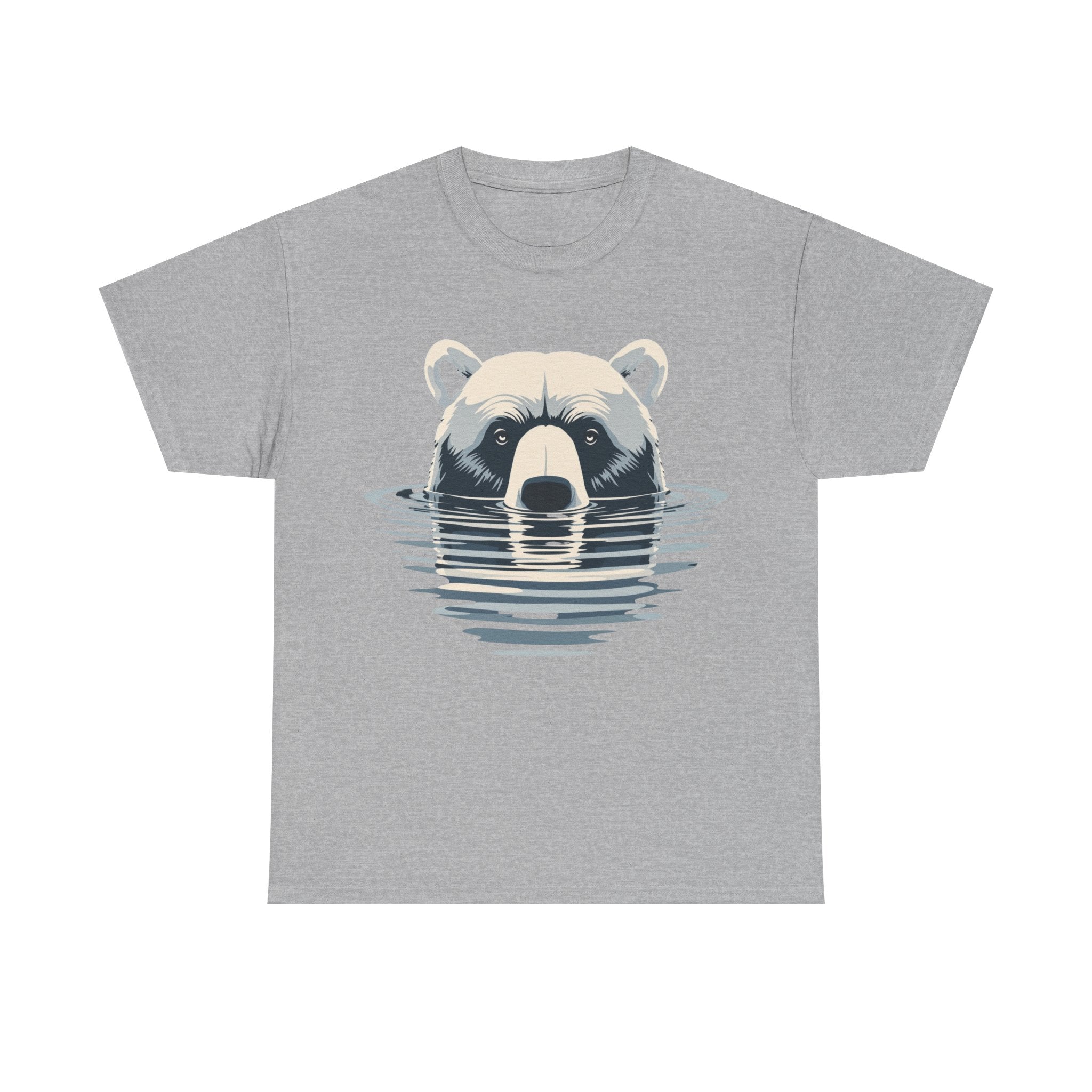 Bear in Water Graphic Tee – Gildan 5000 Heavy Cotton Shirt