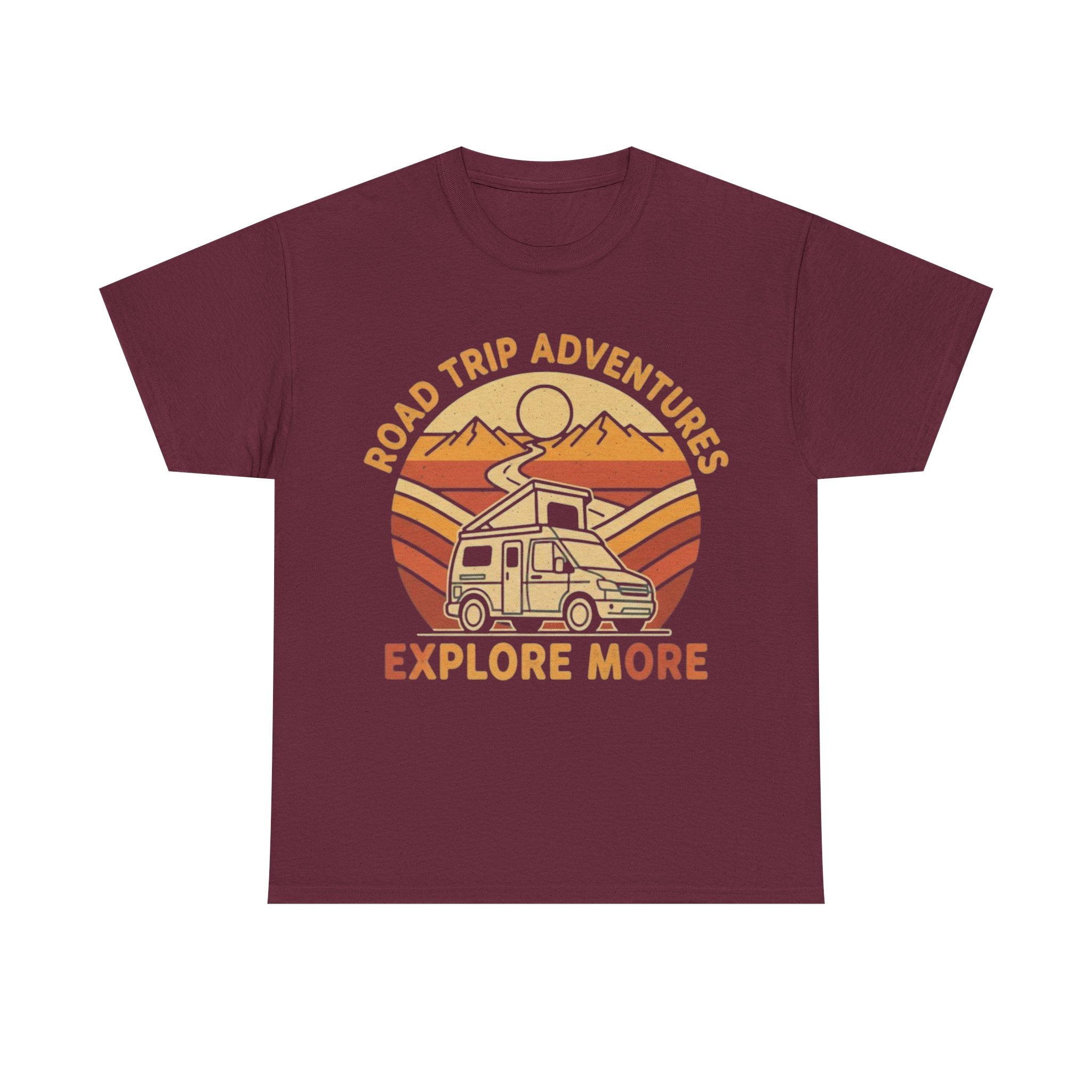 Road Trip Adventures – Explore More Retro Camper Tee