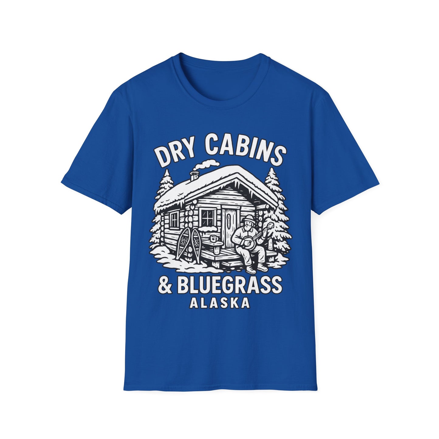 Cozy Cabin T-Shirt, Illustrative T-Shirt, Vintage Alaska Tee, Great Outdoors Wear, Unique Gift for Nature Lovers