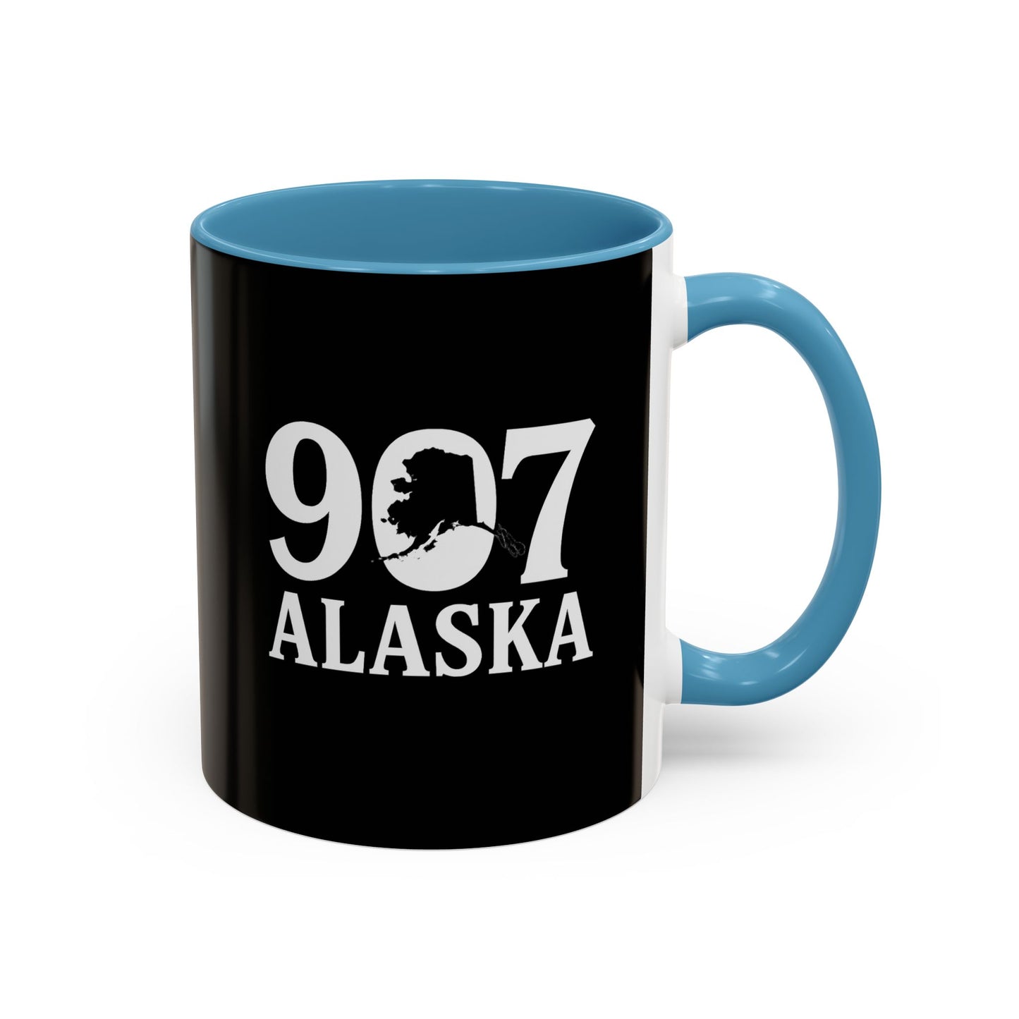 Alaska Salmon Mug Tlingit Style Coffee Cup 907 Alaska Gift Color Accent Ceramic Mug Alaskan Souvenir Wildlife Art
