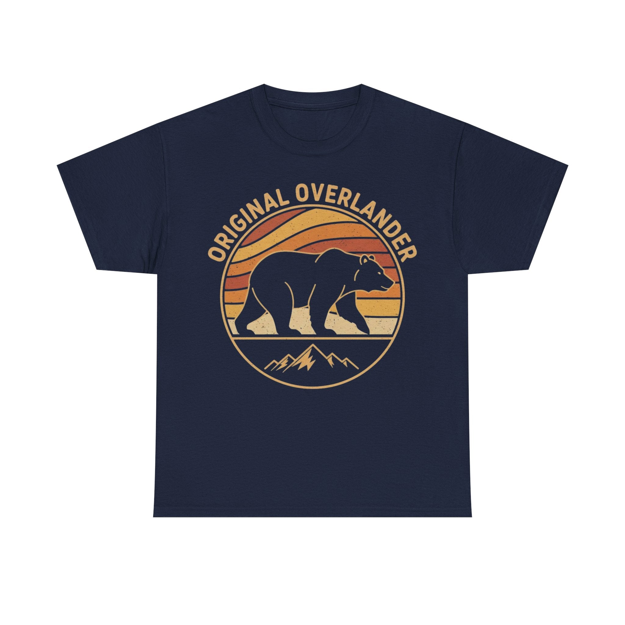 Original Overlander Retro Bear T-Shirt | 1970s Vintage Sunset Adventure Tee