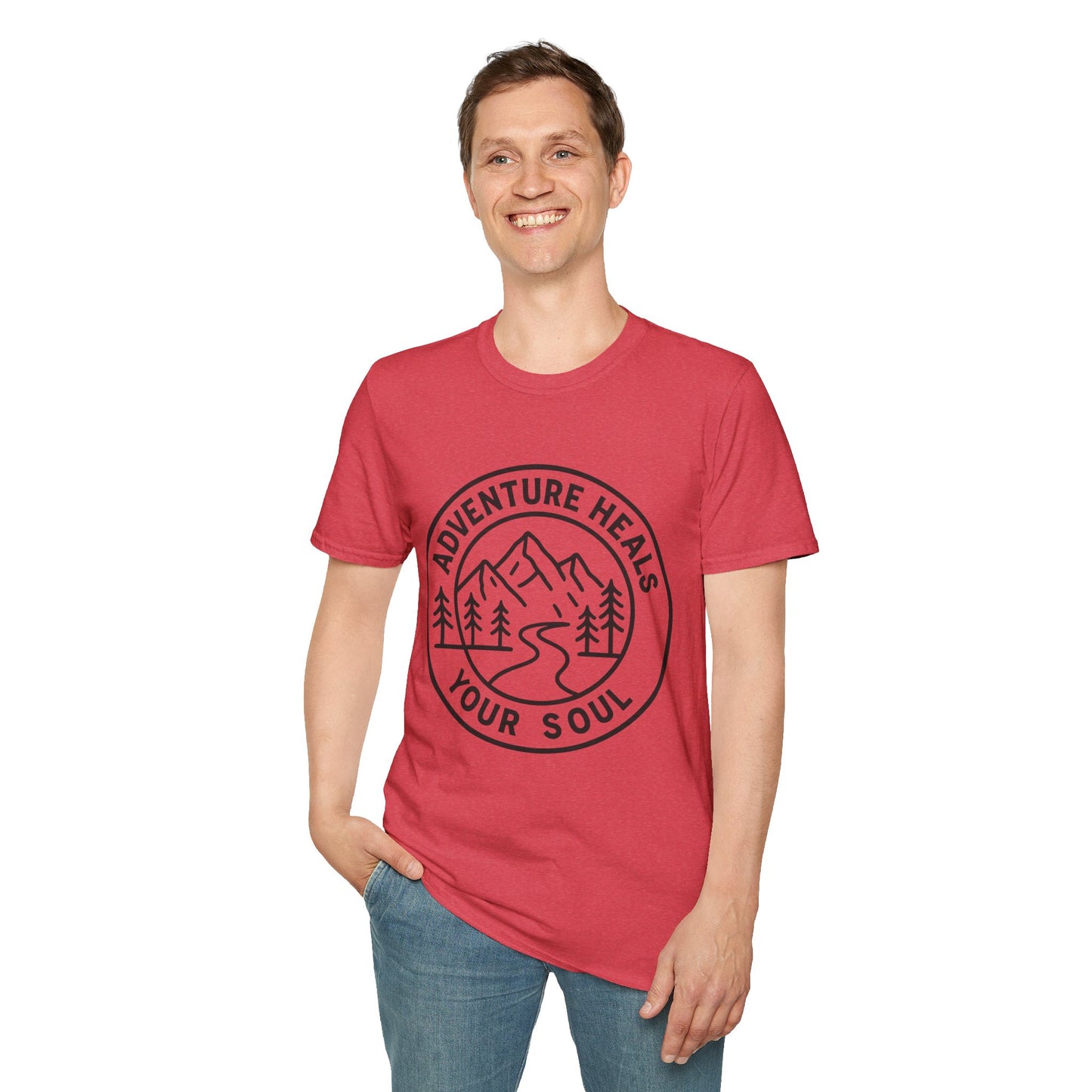 Adventure Heals Your Soul T-Shirt | Vintage Outdoor Hiking Tee