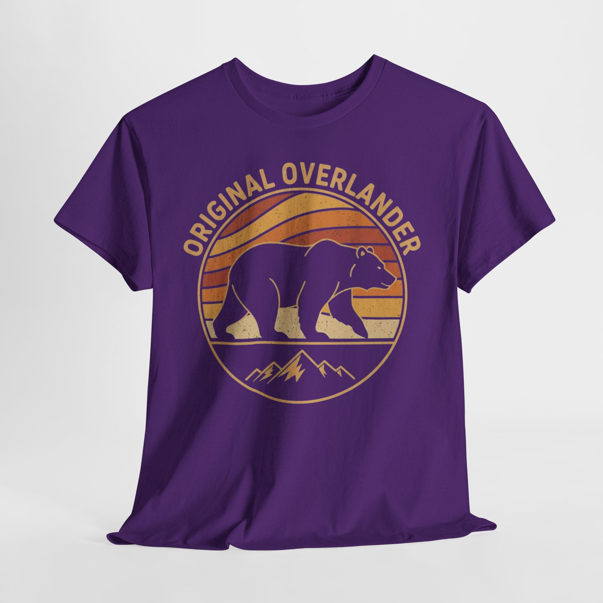 Original Overlander Retro Bear T-Shirt | 1970s Vintage Sunset Adventure Tee