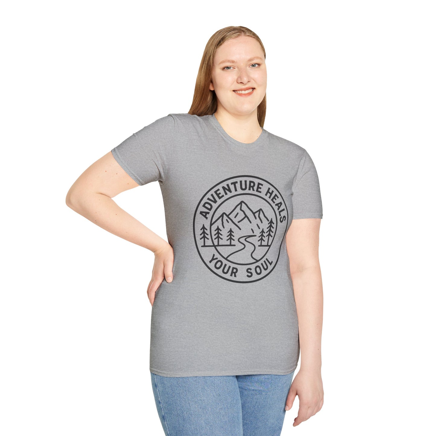 Adventure Heals Your Soul T-Shirt | Vintage Outdoor Hiking Tee