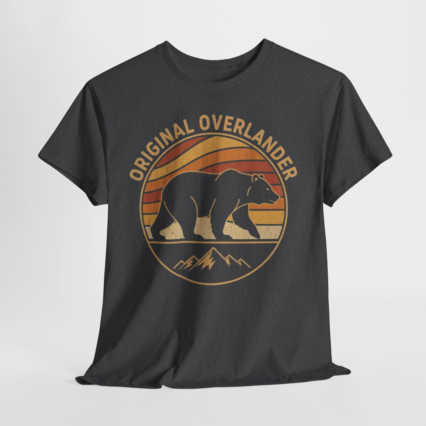 Original Overlander Retro Bear T-Shirt | 1970s Vintage Sunset Adventure Tee