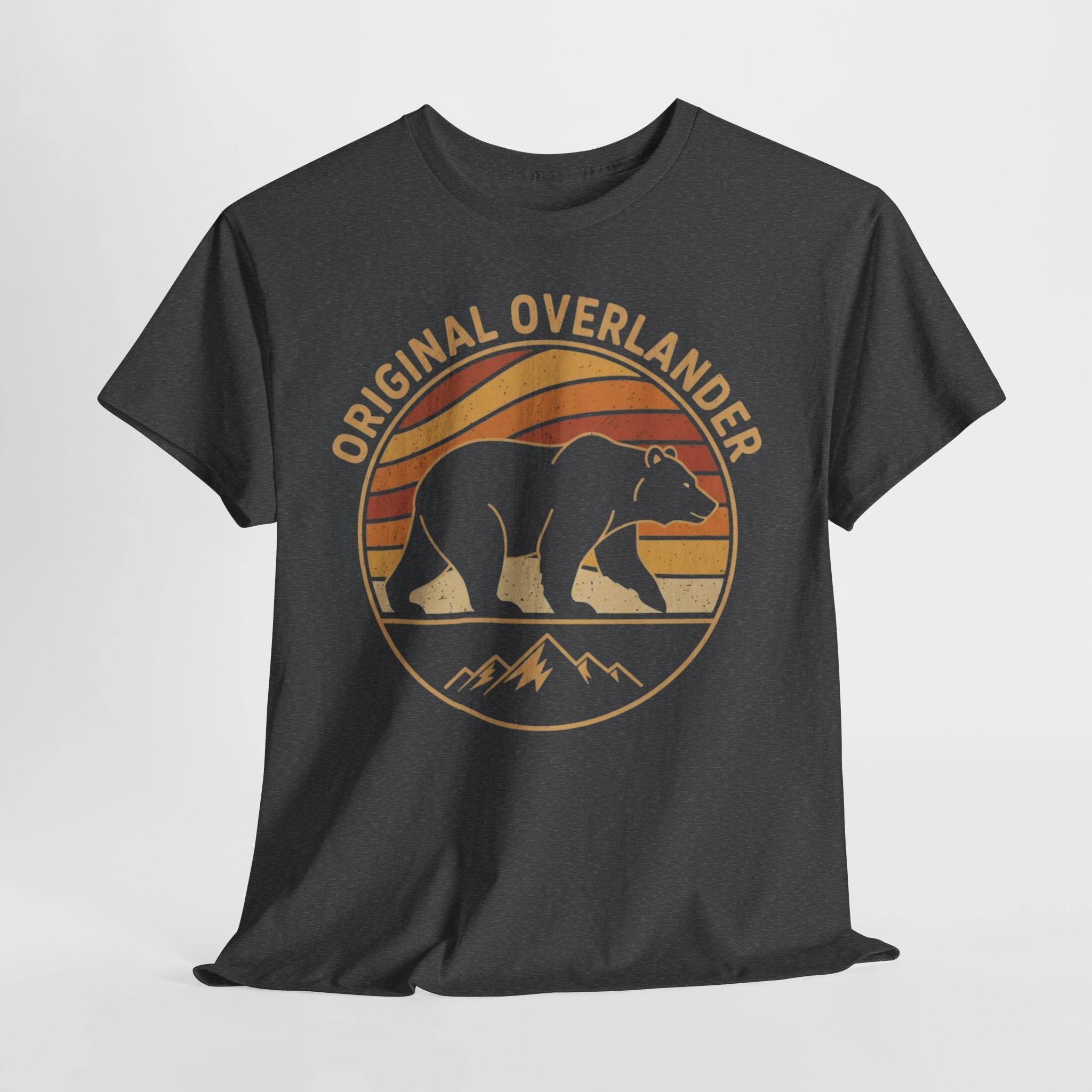 Original Overlander Retro Bear T-Shirt | 1970s Vintage Sunset Adventure Tee