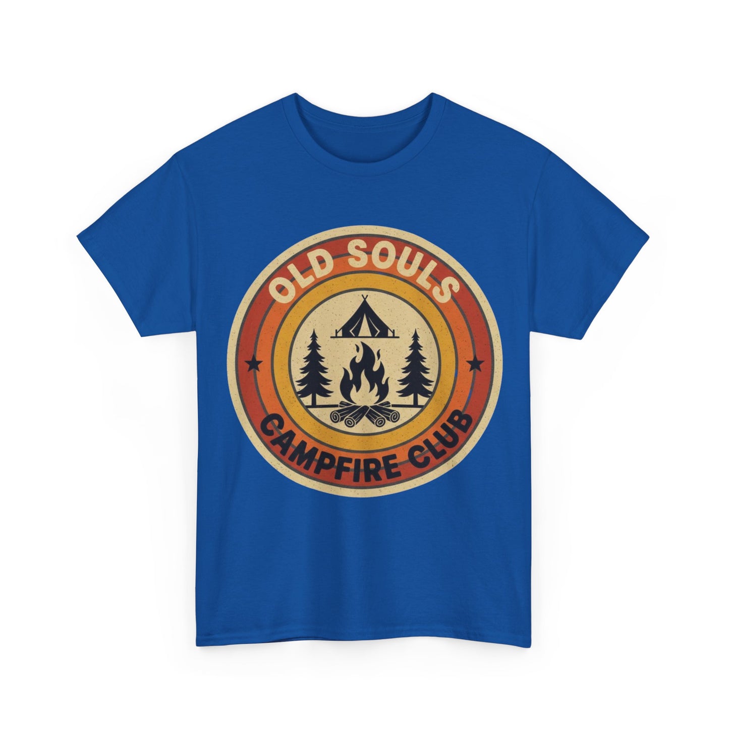 Old Souls Campfire Club Retro T-Shirt | Vintage Sunset Camping Tee