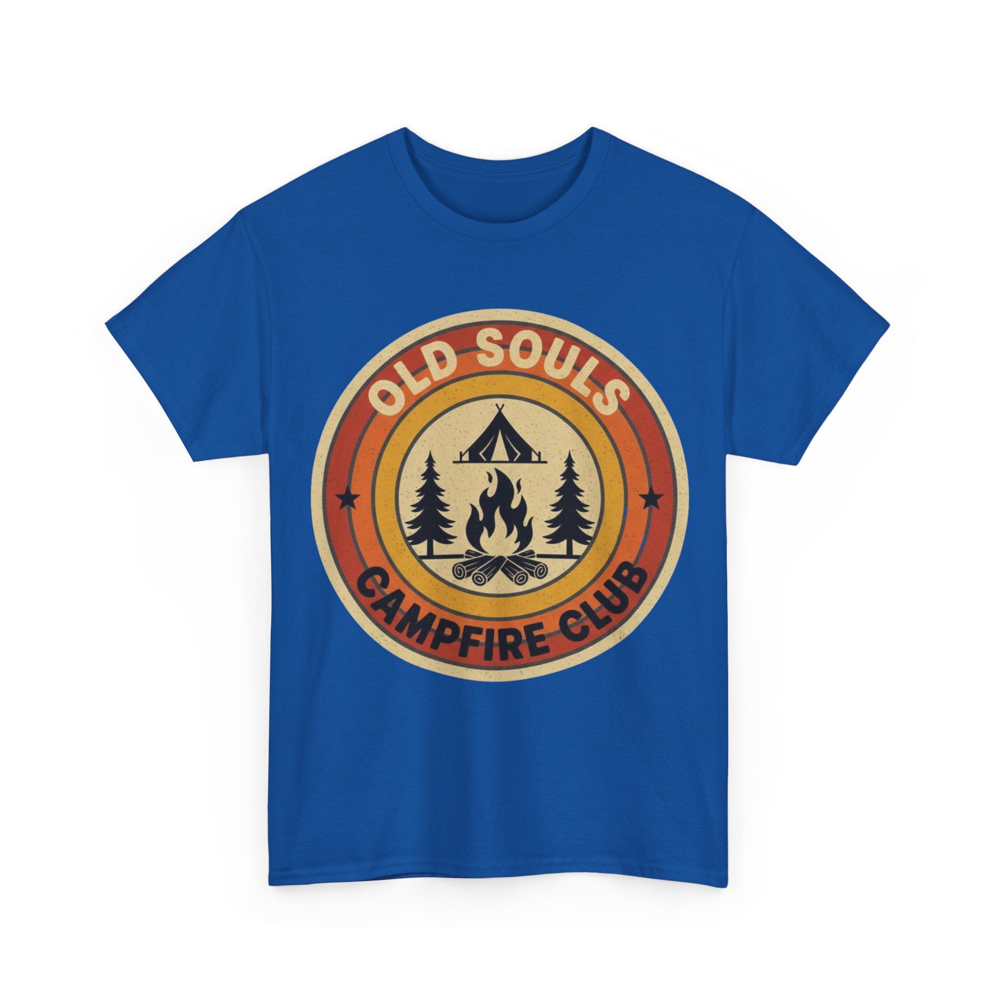 Old Souls Campfire Club Retro T-Shirt | Vintage Sunset Camping Tee