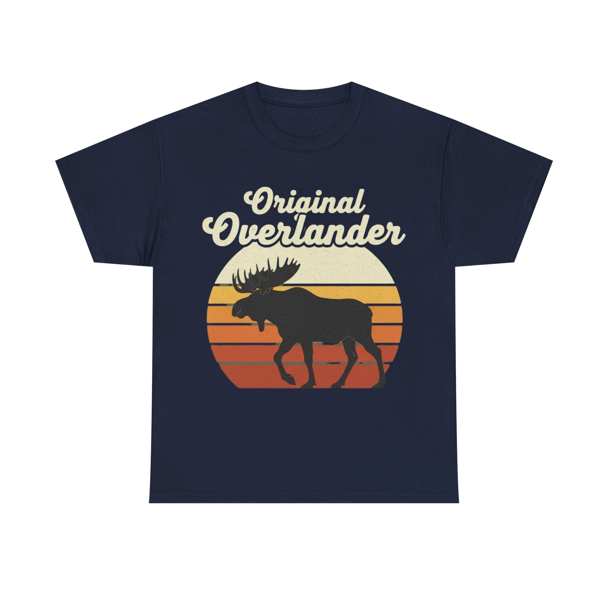 Original Overlander Moose T-Shirt | Retro 1970s Sunset Wilderness Tee