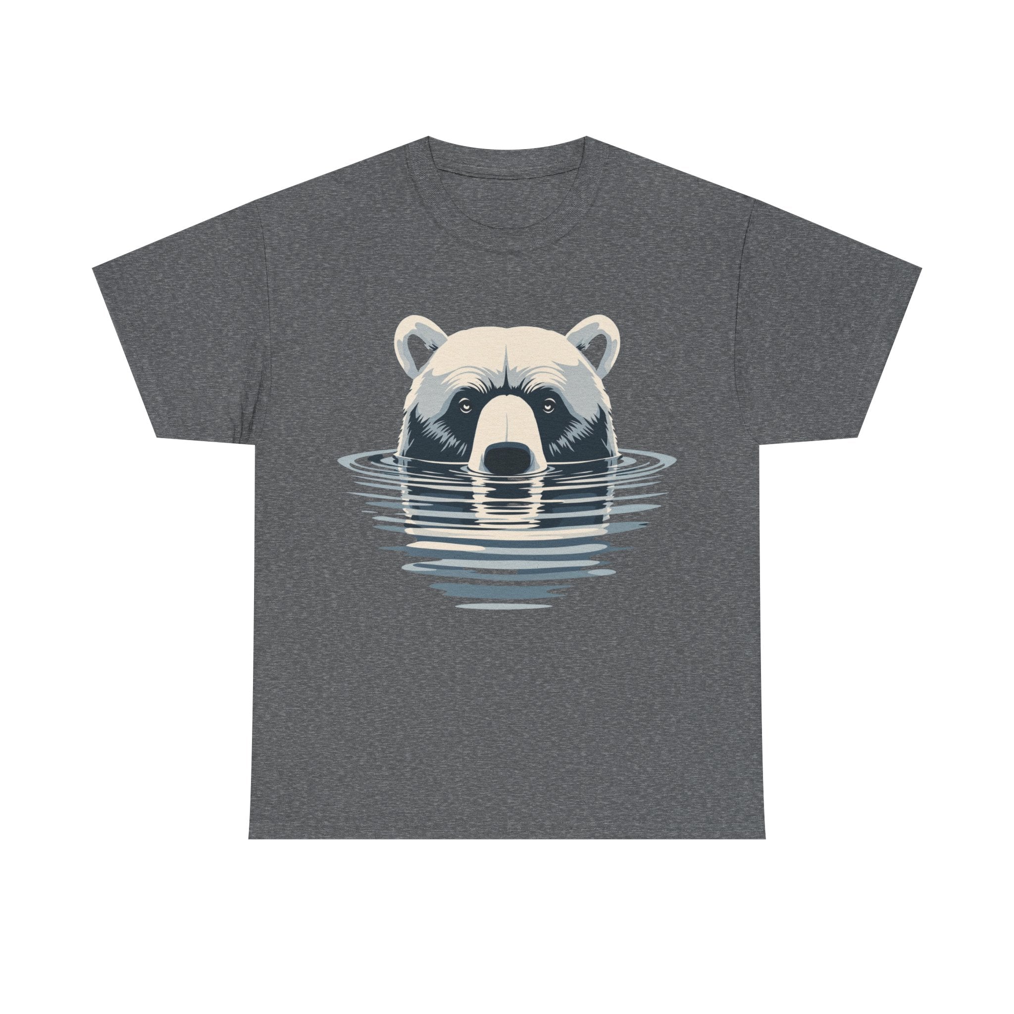 Bear in Water Graphic Tee – Gildan 5000 Heavy Cotton Shirt