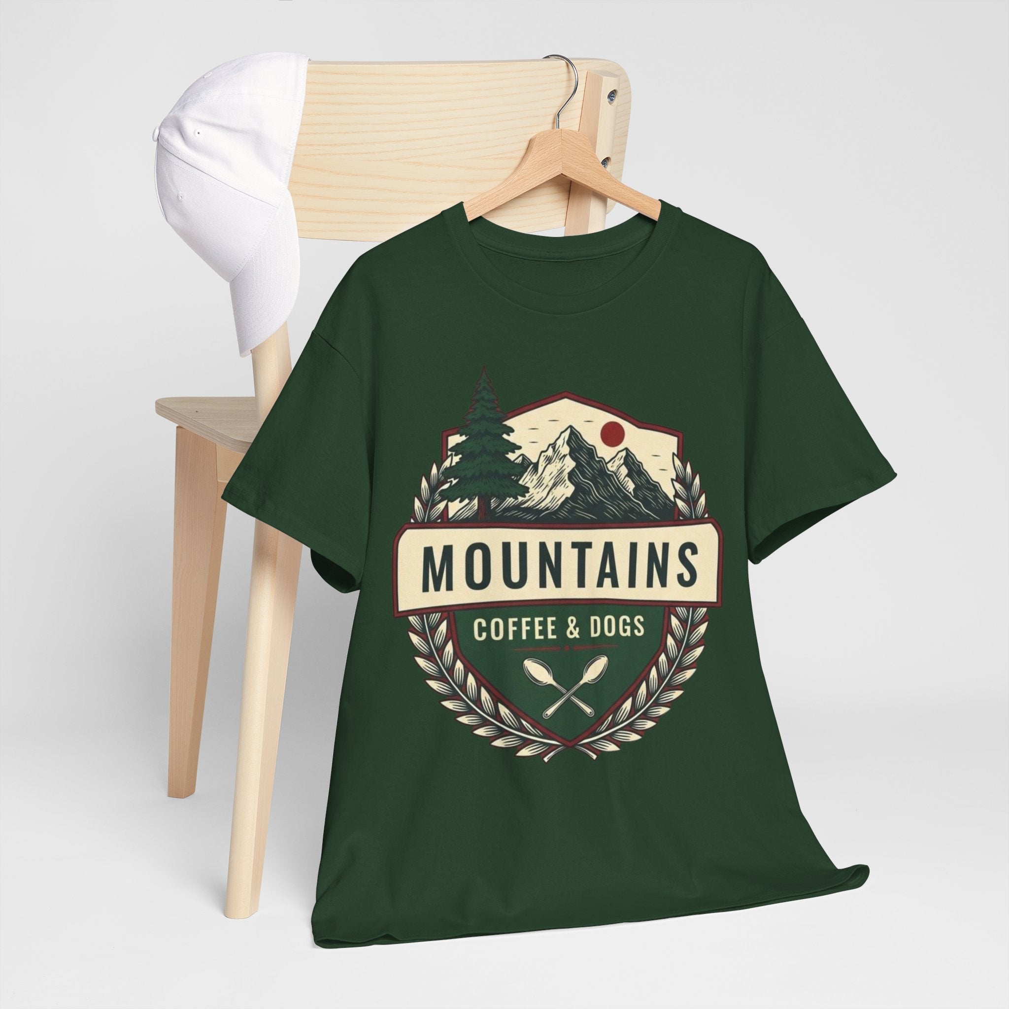 Mountains, Coffee & Dogs Tee