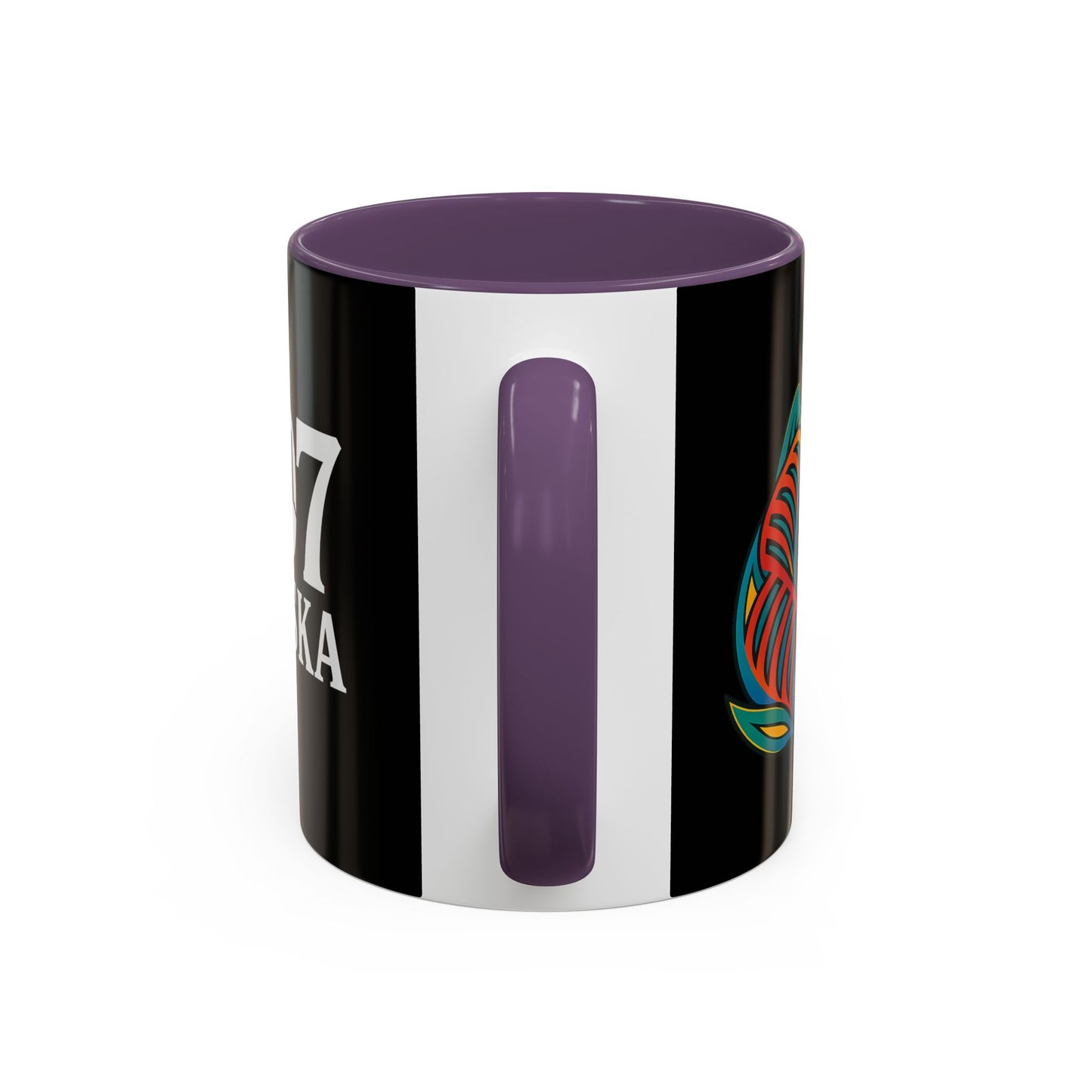 Alaska Salmon Mug Tlingit Style Coffee Cup 907 Alaska Gift Color Accent Ceramic Mug Alaskan Souvenir Wildlife Art
