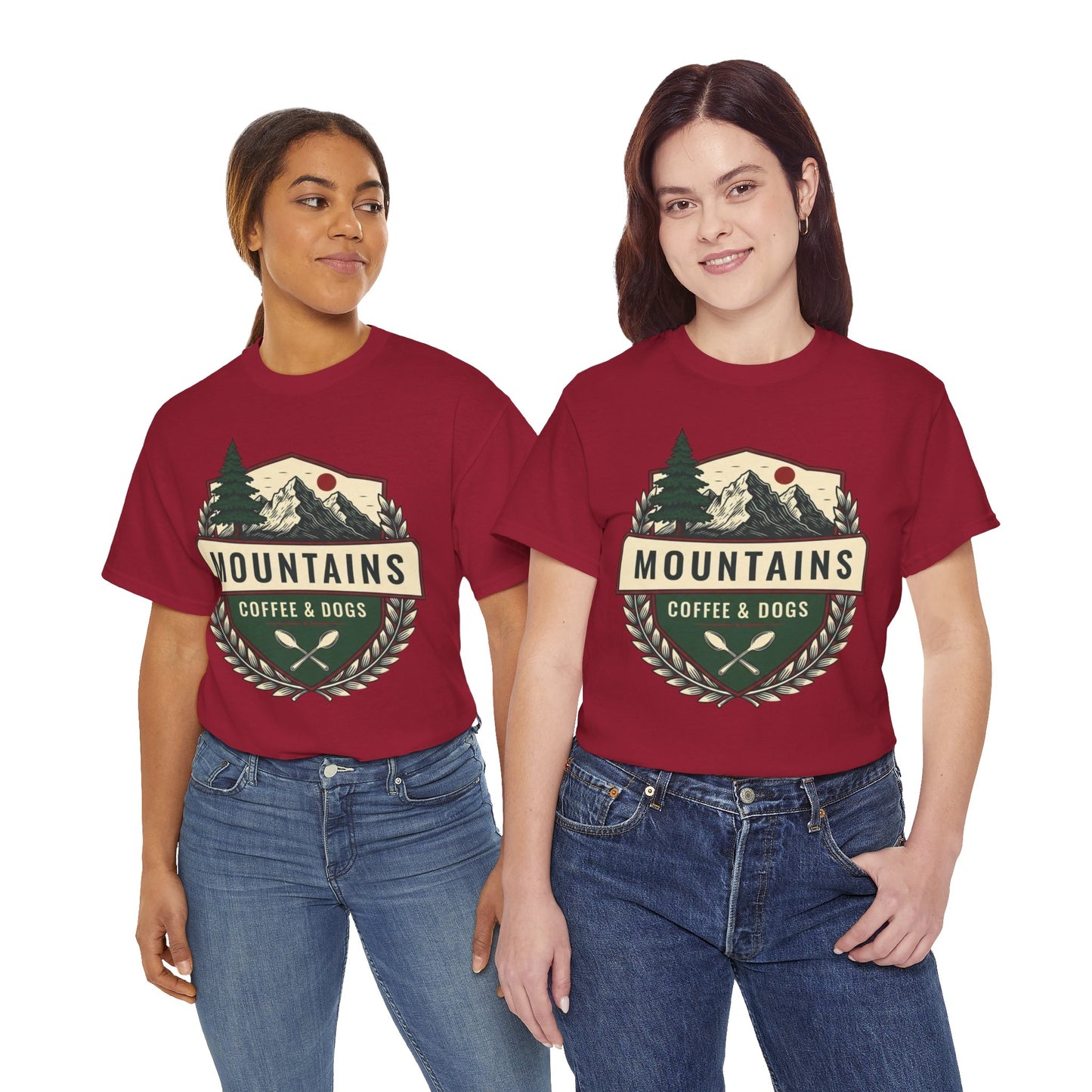 Mountains, Coffee & Dogs Tee