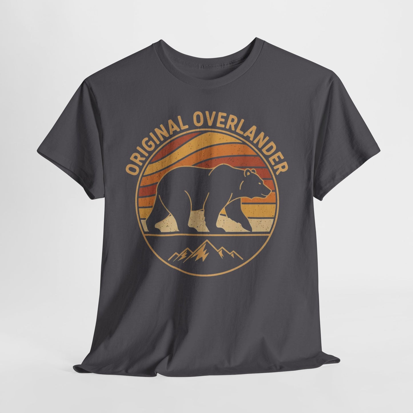 Original Overlander Retro Bear T-Shirt | 1970s Vintage Sunset Adventure Tee