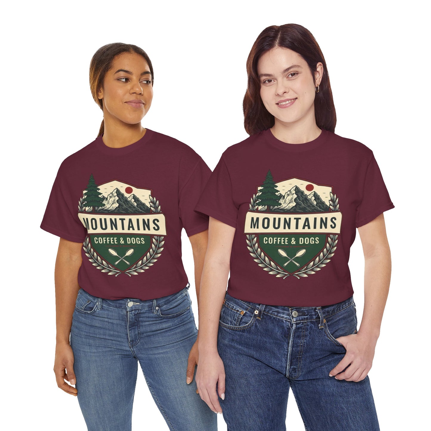 Mountains, Coffee & Dogs Tee
