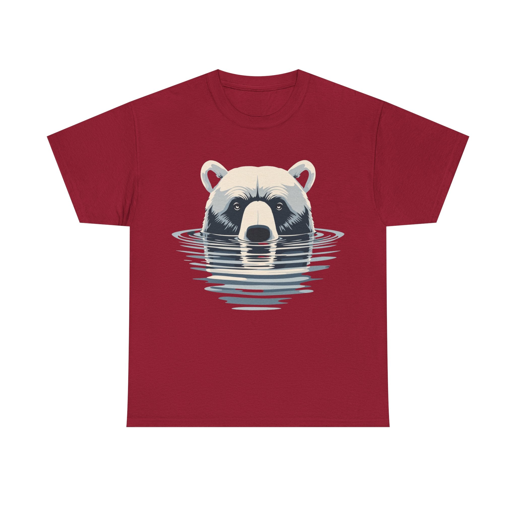 Bear in Water Graphic Tee – Gildan 5000 Heavy Cotton Shirt