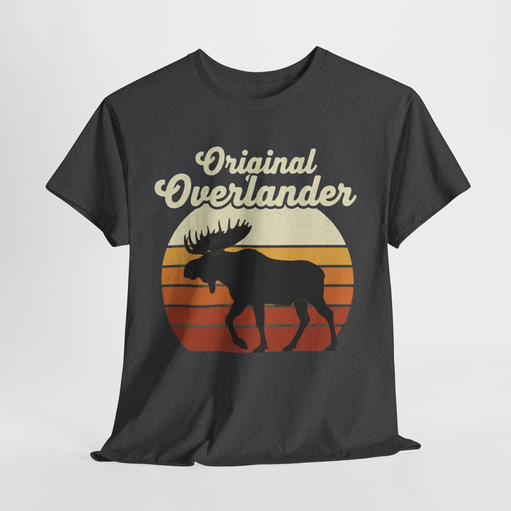Original Overlander Moose T-Shirt | Retro 1970s Sunset Wilderness Tee