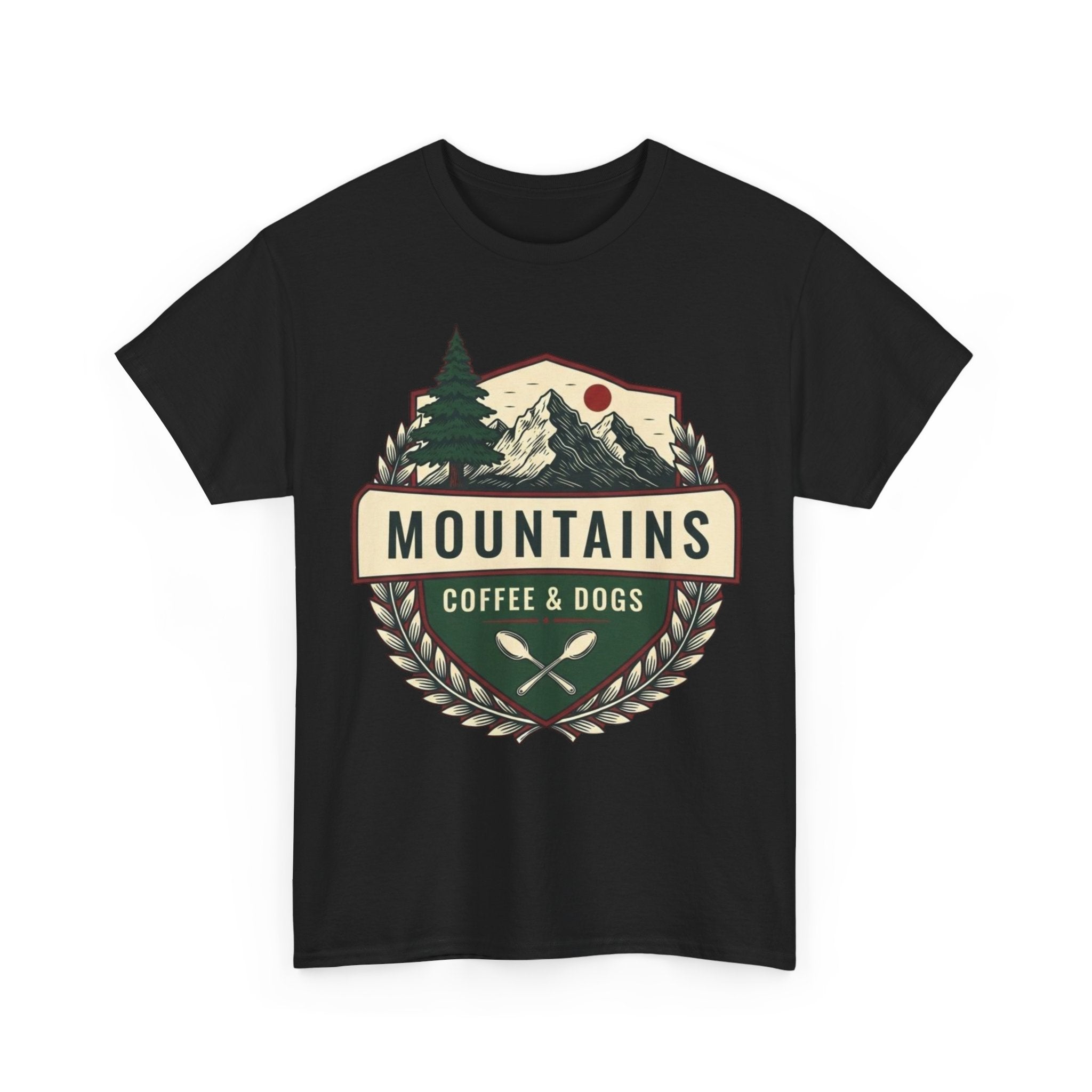 Mountains, Coffee & Dogs Tee