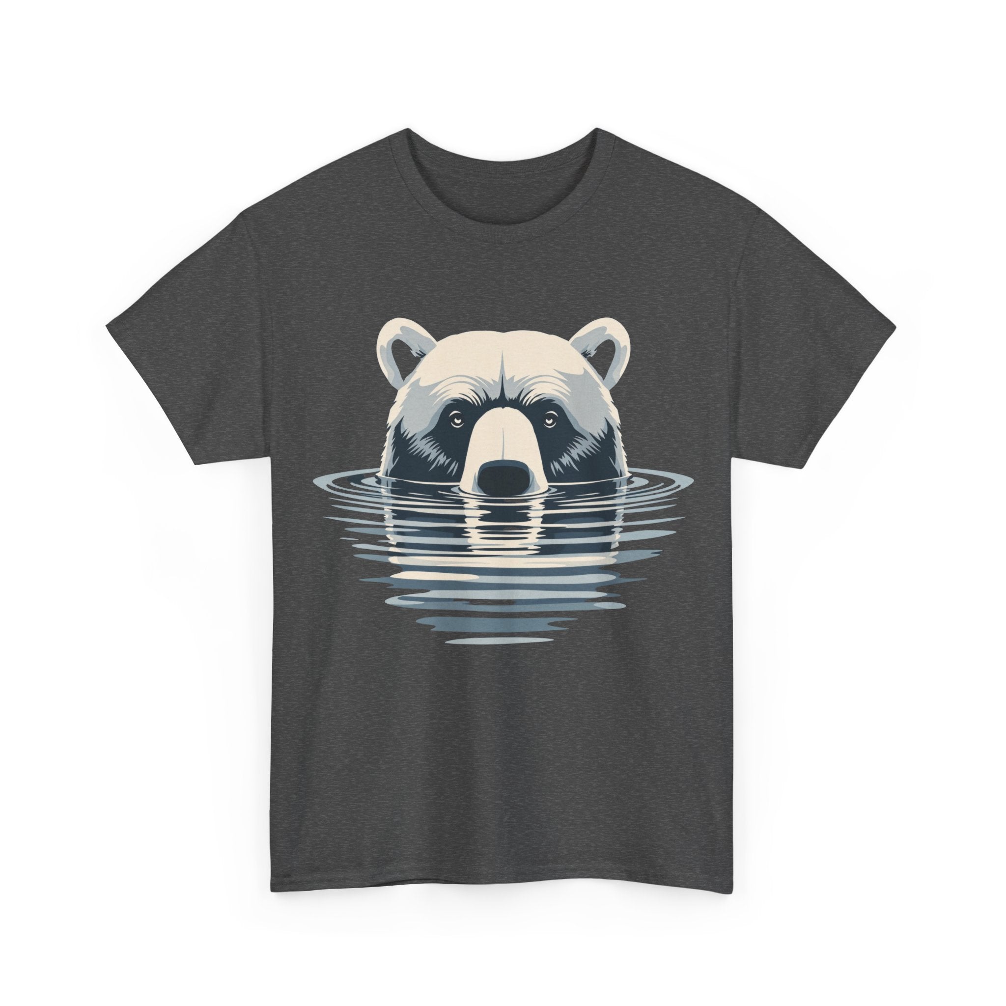 Bear in Water Graphic Tee – Gildan 5000 Heavy Cotton Shirt
