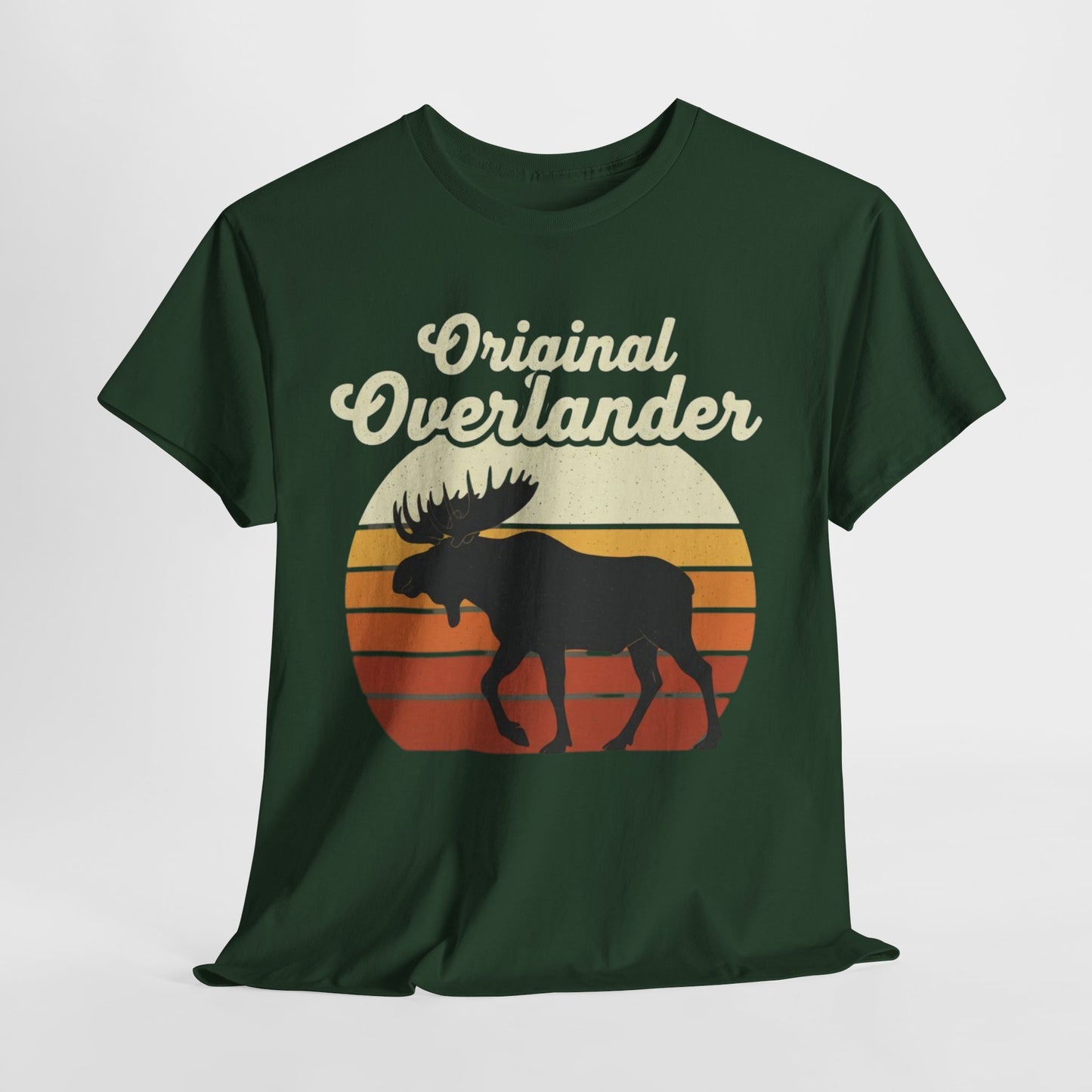 Original Overlander Moose T-Shirt | Retro 1970s Sunset Wilderness Tee