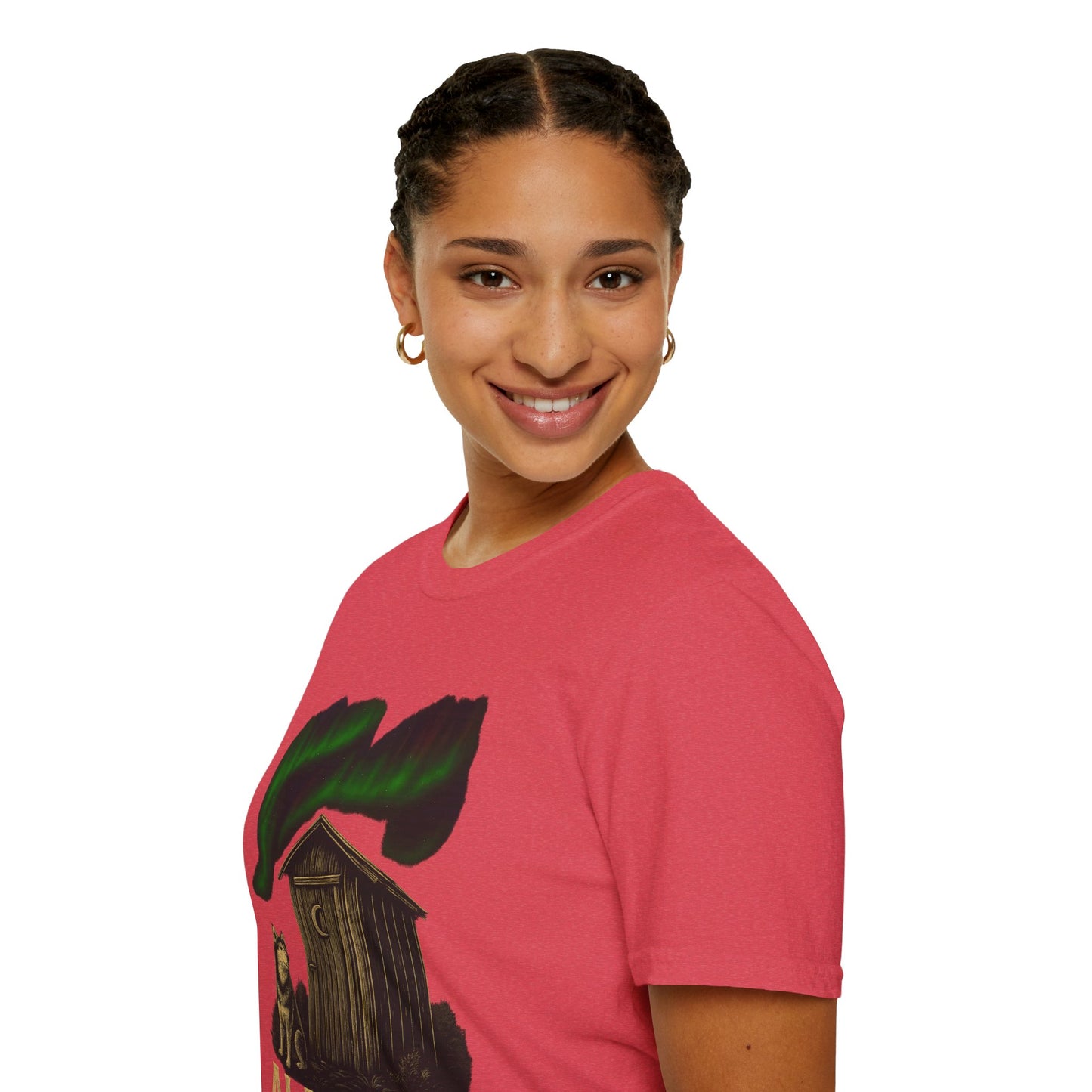 Alaskan Lighthouse Funny Northern Lights Wolf T-Shirt