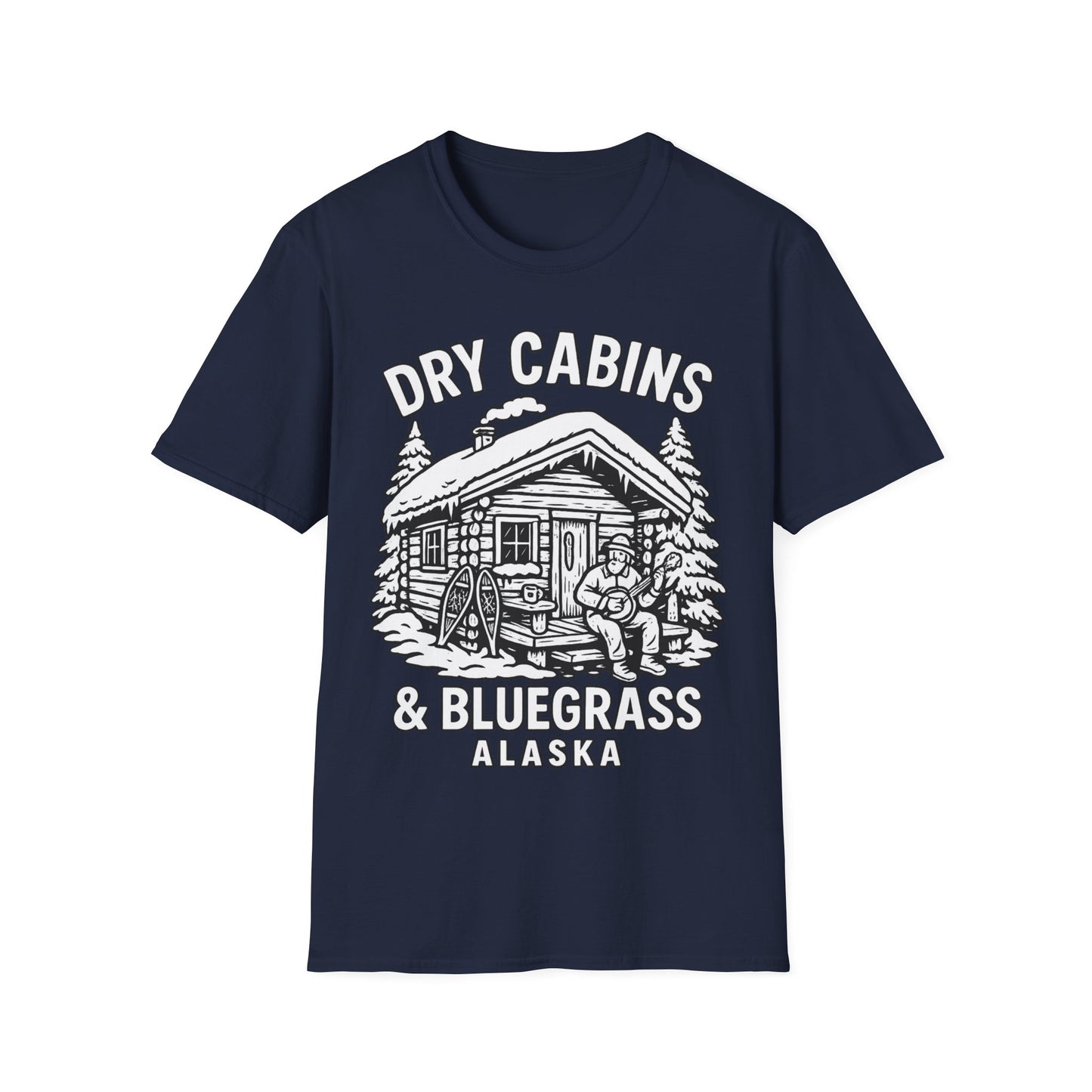 Cozy Cabin T-Shirt, Illustrative T-Shirt, Vintage Alaska Tee, Great Outdoors Wear, Unique Gift for Nature Lovers