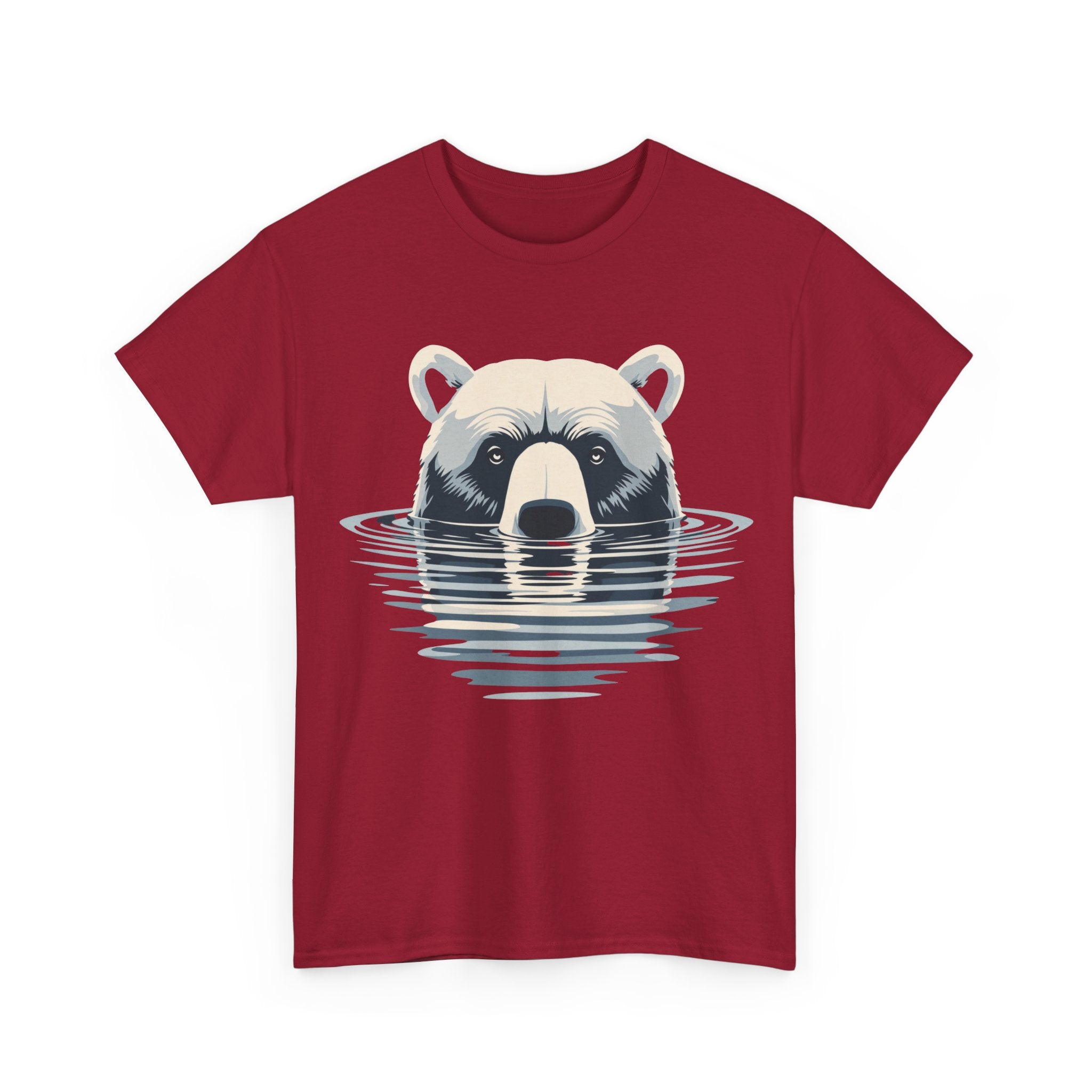 Bear in Water Graphic Tee – Gildan 5000 Heavy Cotton Shirt