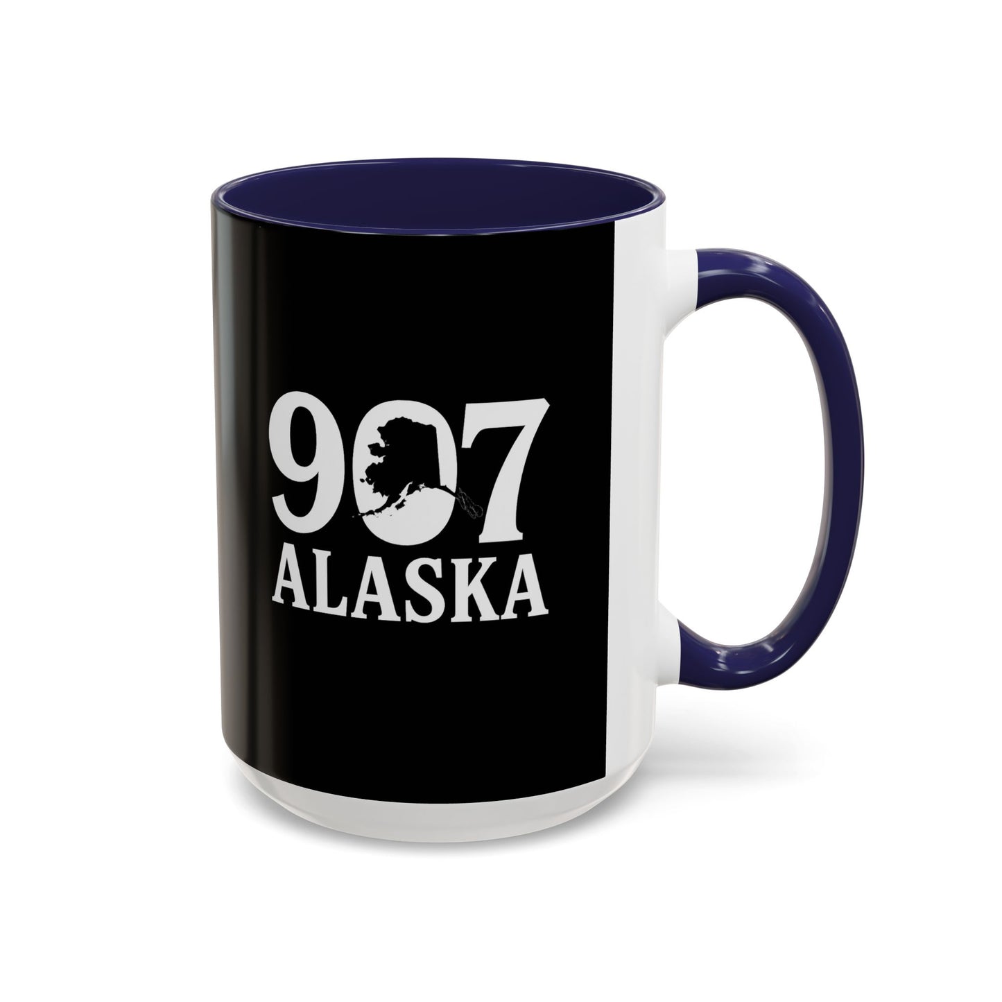 Alaska Salmon Mug Tlingit Style Coffee Cup 907 Alaska Gift Color Accent Ceramic Mug Alaskan Souvenir Wildlife Art