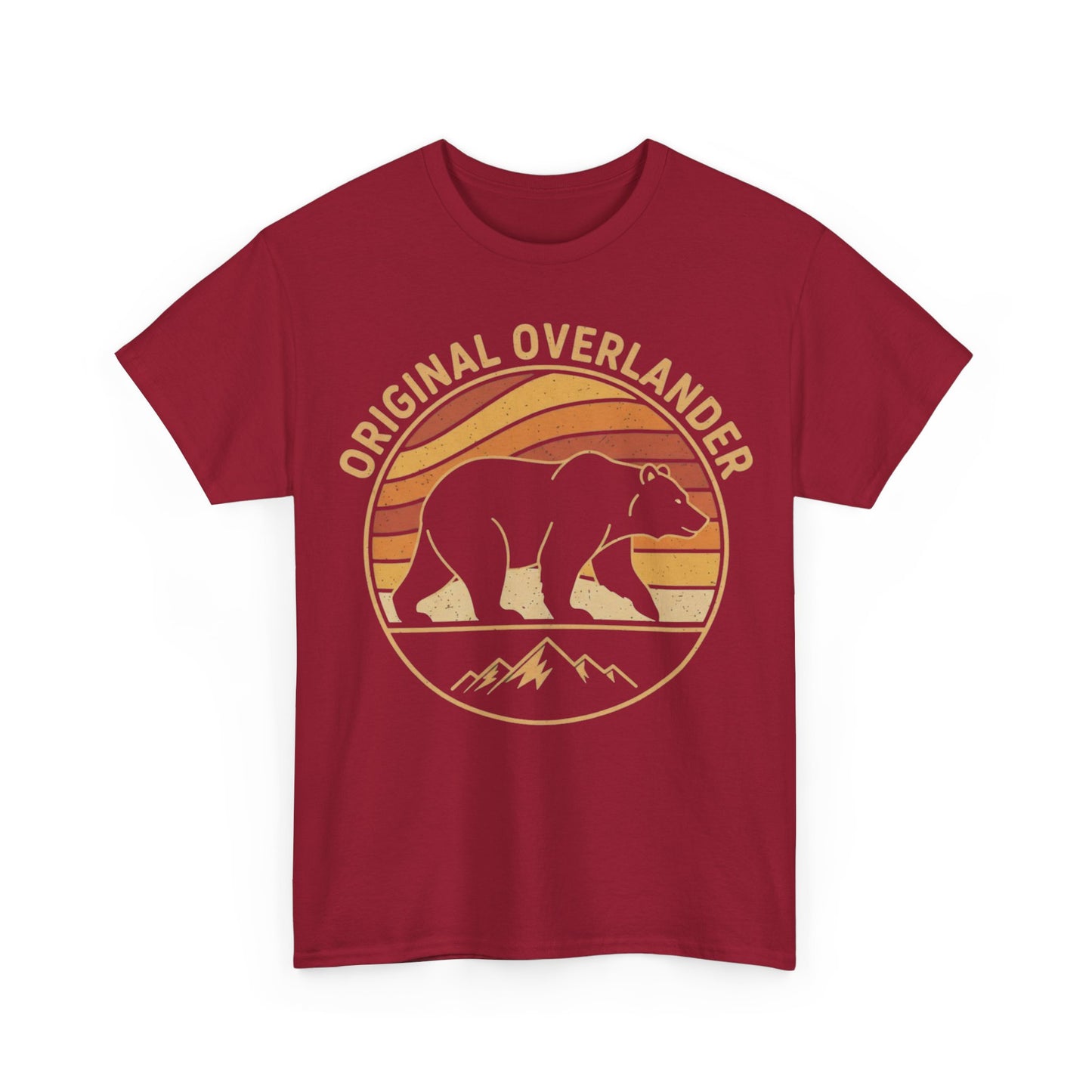 Original Overlander Retro Bear T-Shirt | 1970s Vintage Sunset Adventure Tee