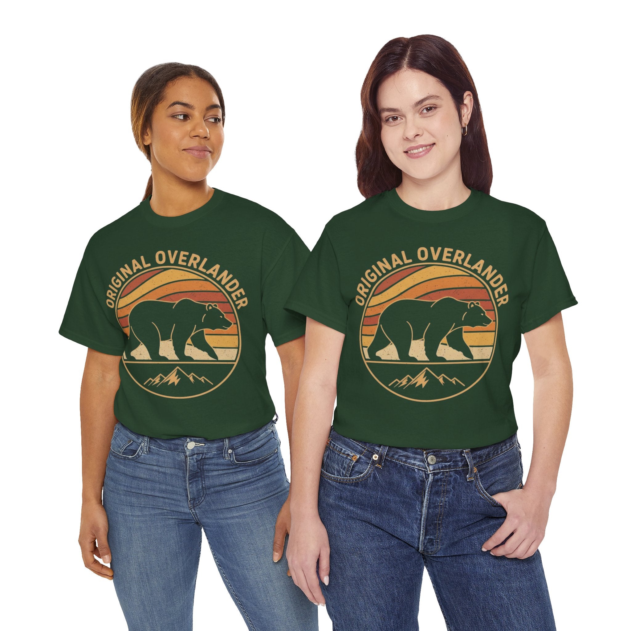 Original Overlander Retro Bear T-Shirt | 1970s Vintage Sunset Adventure Tee