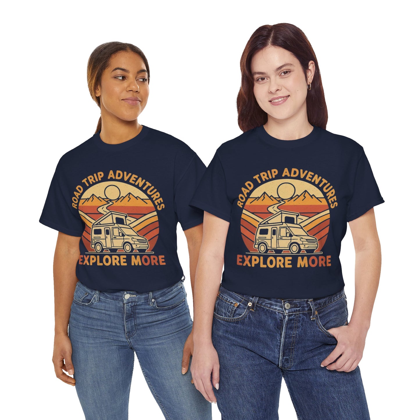 Road Trip Adventures – Explore More Retro Camper Tee