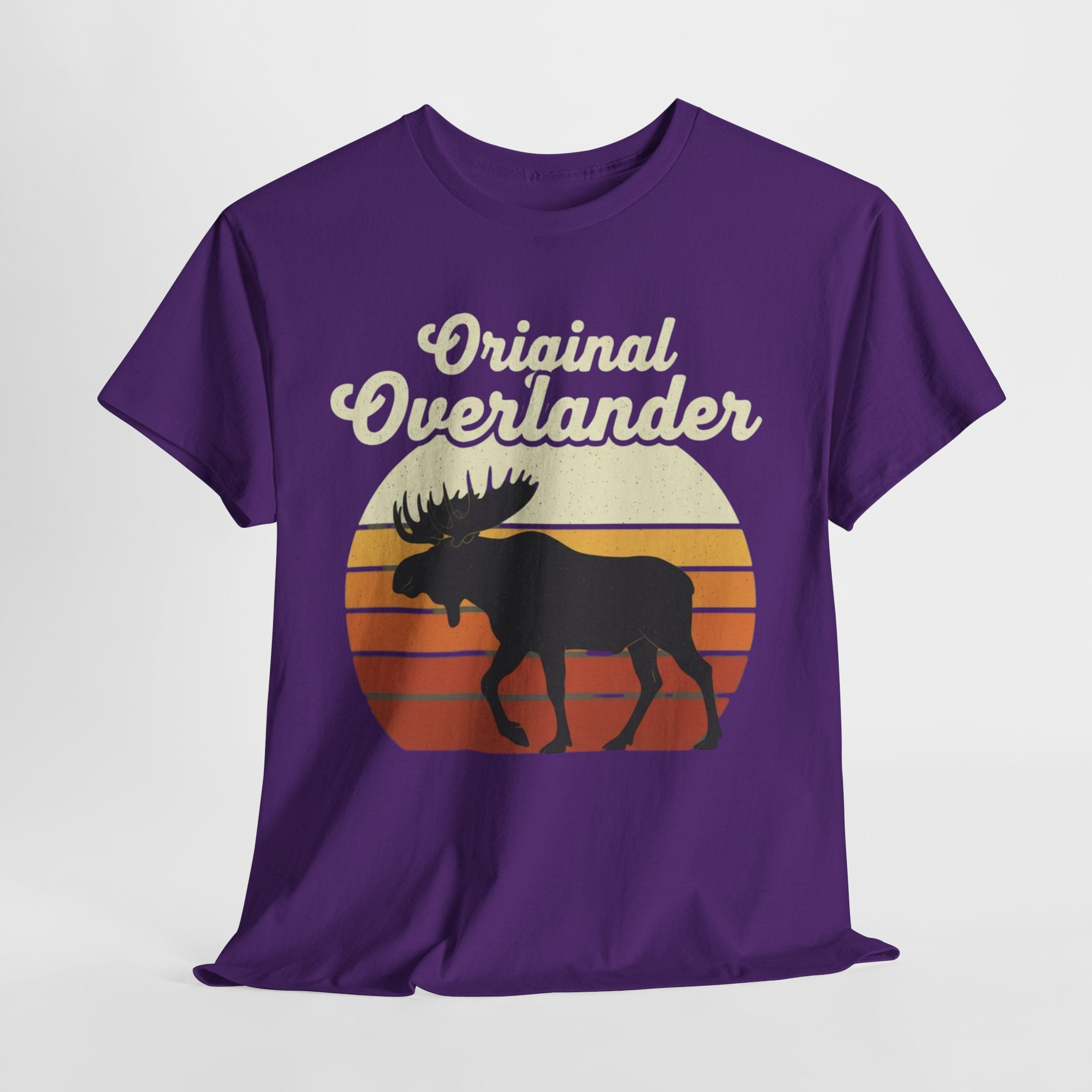 Original Overlander Moose T-Shirt | Retro 1970s Sunset Wilderness Tee