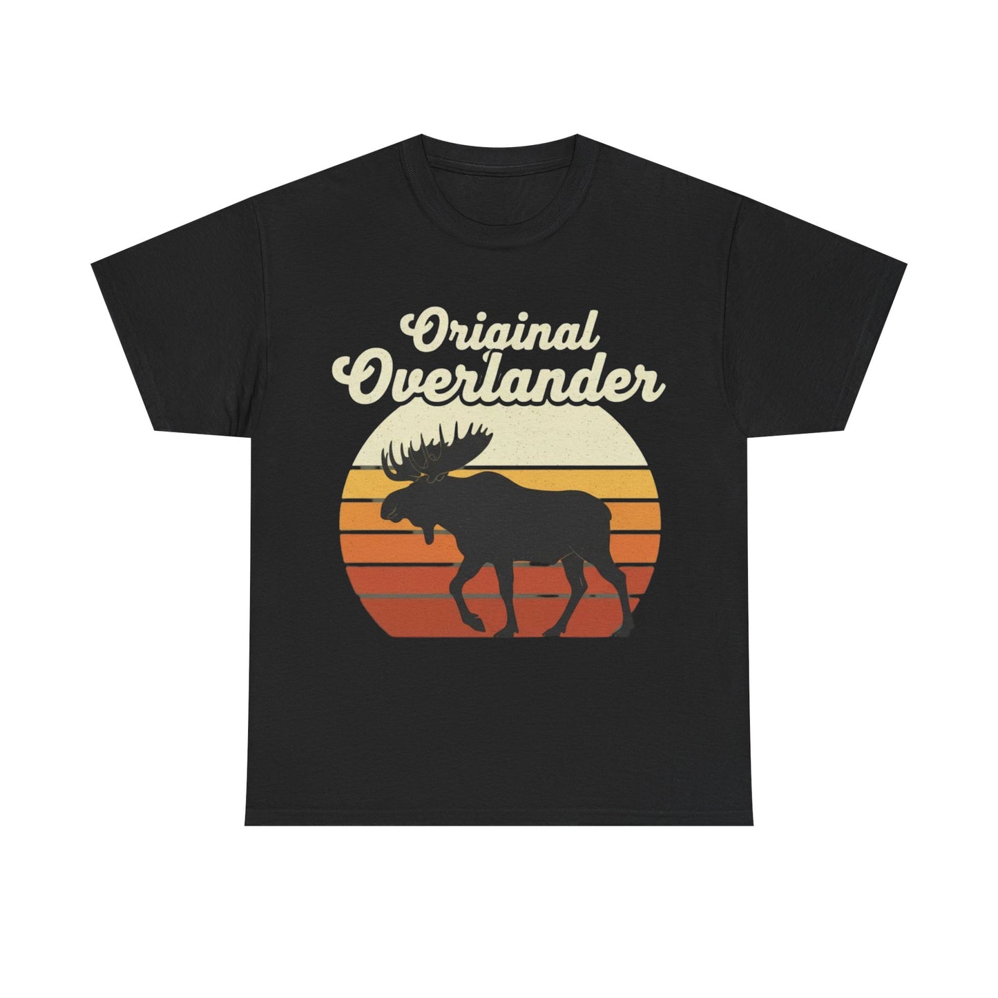 Original Overlander Moose T-Shirt | Retro 1970s Sunset Wilderness Tee