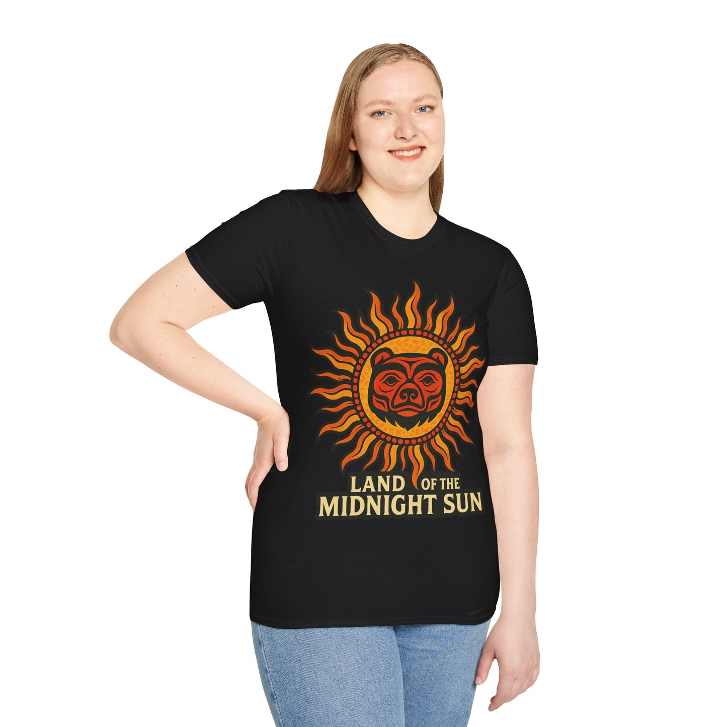 Land of the Midnight Sun Tribal Bear T-Shirt