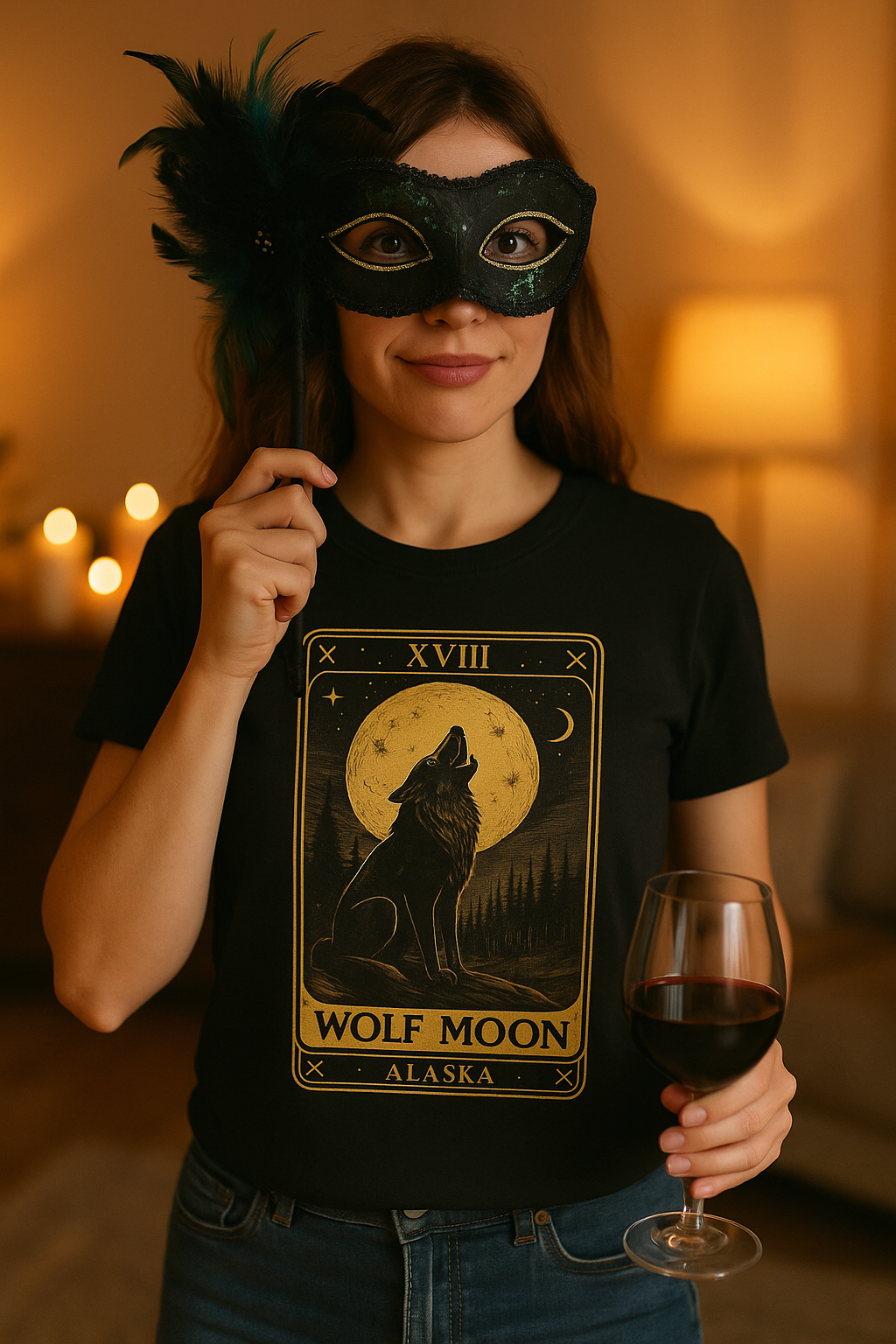 Wolf Moon Alaska | Vintage Mystical Graphic Tee