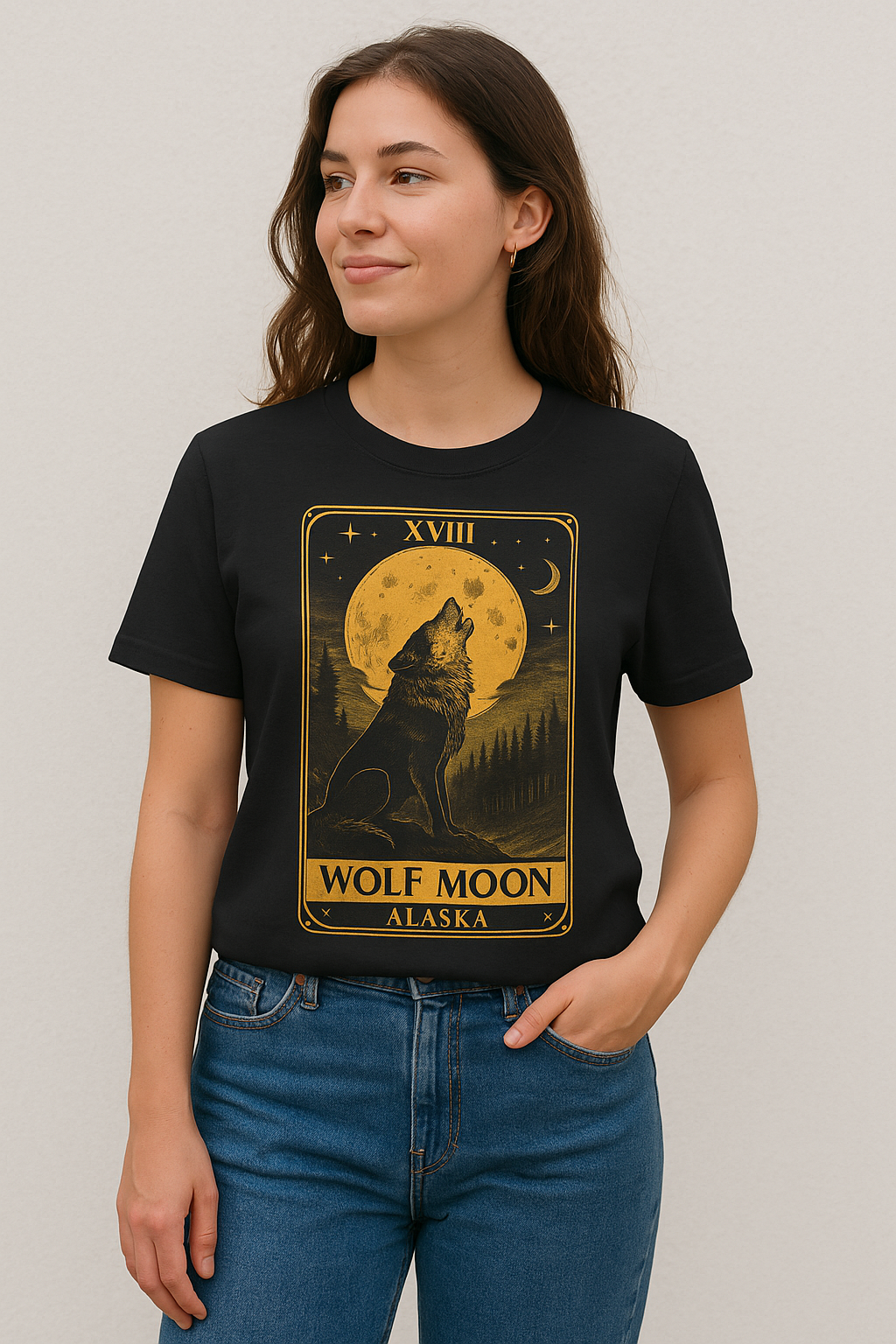 Wolf Moon Alaska | Vintage Mystical Graphic Tee