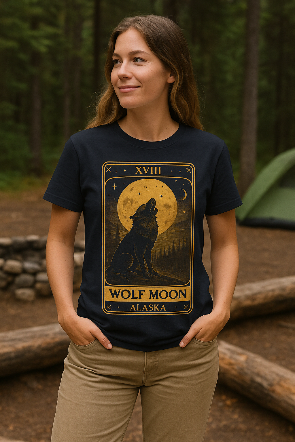 Wolf Moon Alaska | Vintage Mystical Graphic Tee