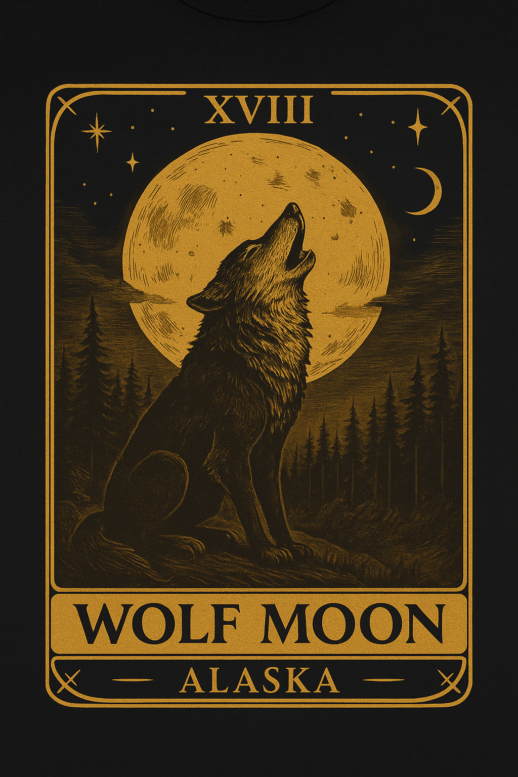Wolf Moon Alaska | Vintage Mystical Graphic Tee