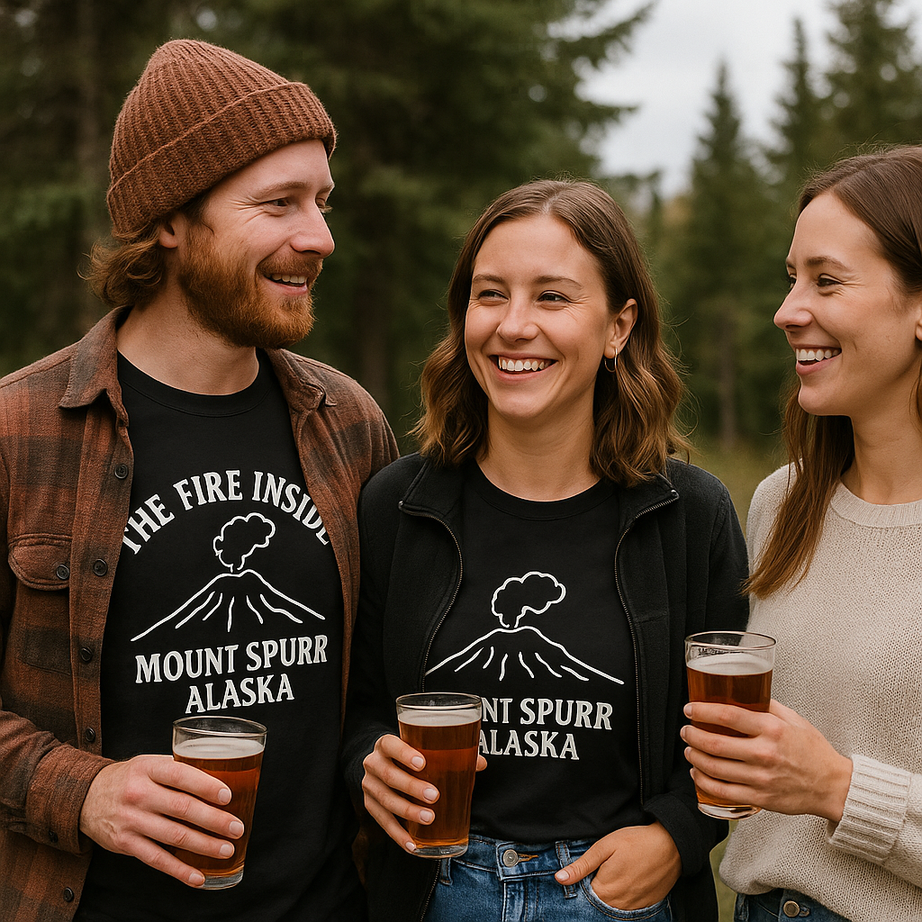 Mount Spurr Alaska T-Shirt | The Fire Inside Volcano Graphic Tee | Alaska Adventure Shirt