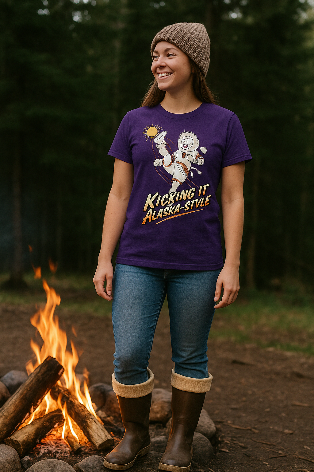 Kicking It Alaska-Style T-Shirt