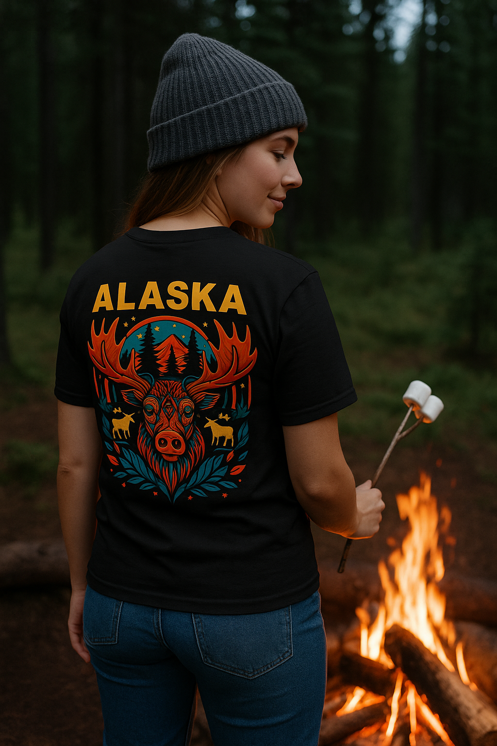 907 Alaska Moose Graphic T-Shirt