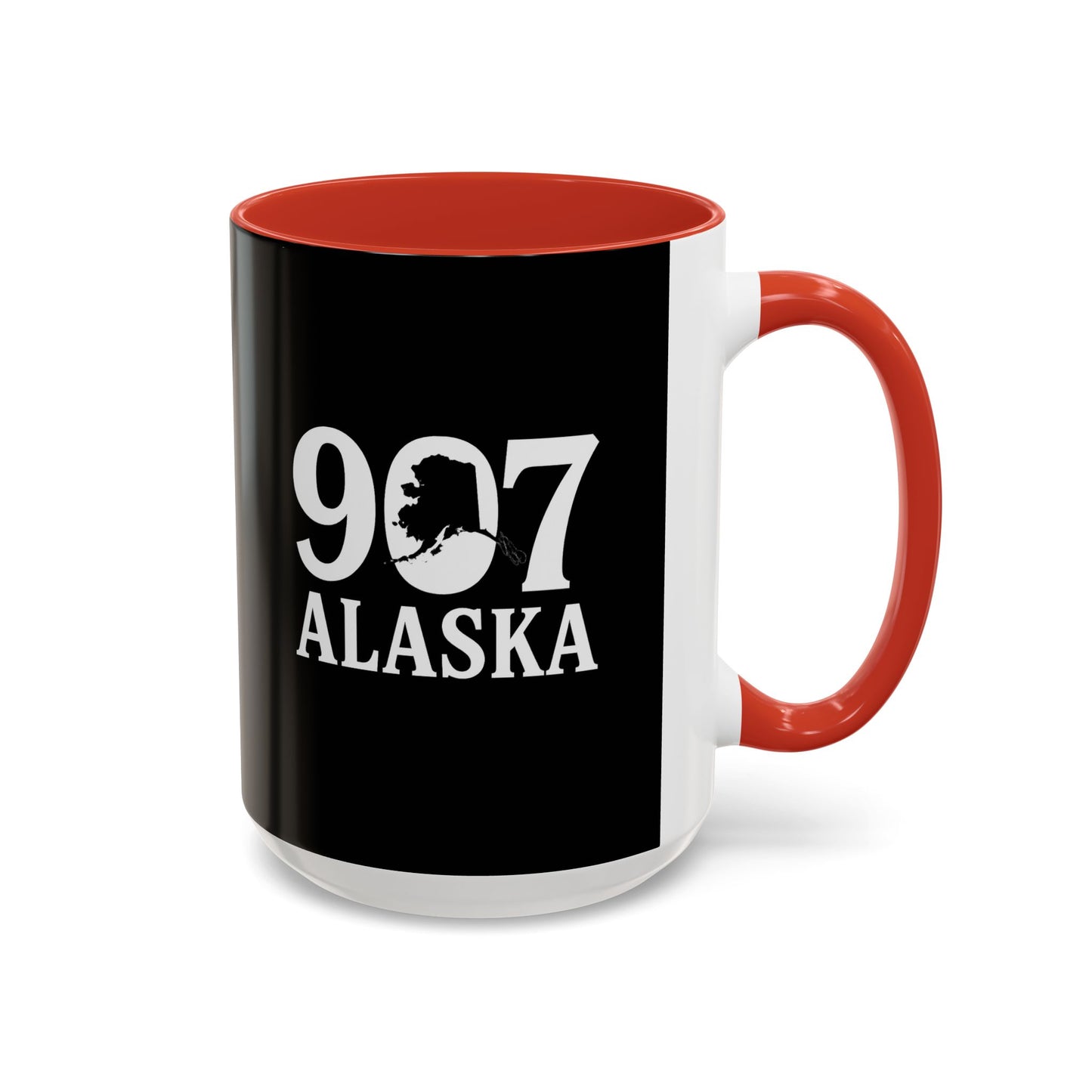 Alaska Salmon Mug Tlingit Style Coffee Cup 907 Alaska Gift Color Accent Ceramic Mug Alaskan Souvenir Wildlife Art