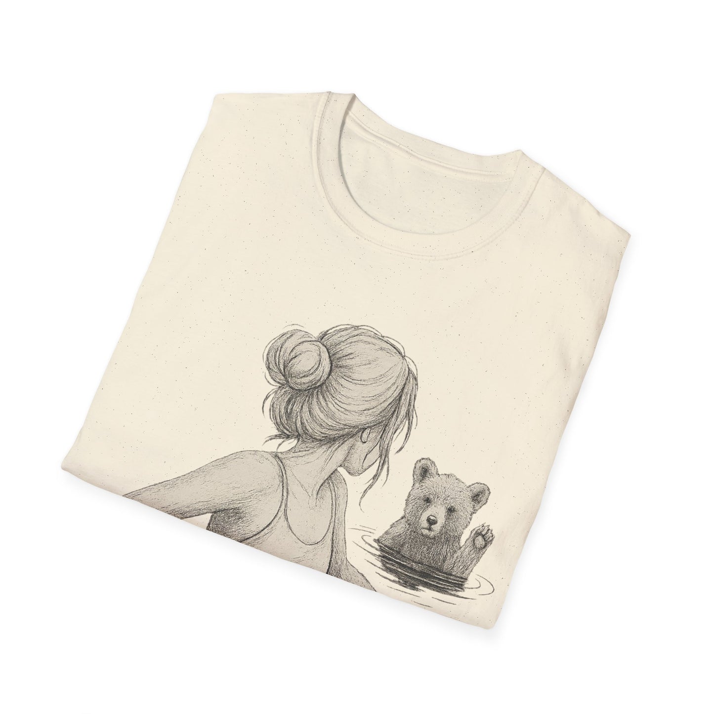 Alaska Bear Cub Sketch T-Shirt – Artistic Wilderness Nature Tee
